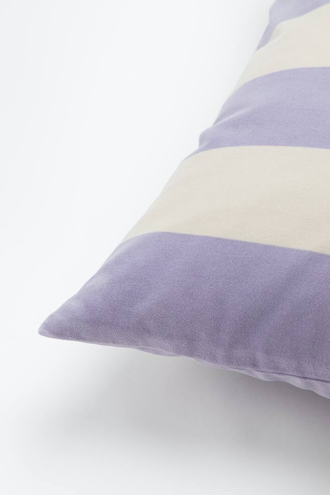 Velvet cushion cover - Light purple/White/Old rose/Yellow - 3