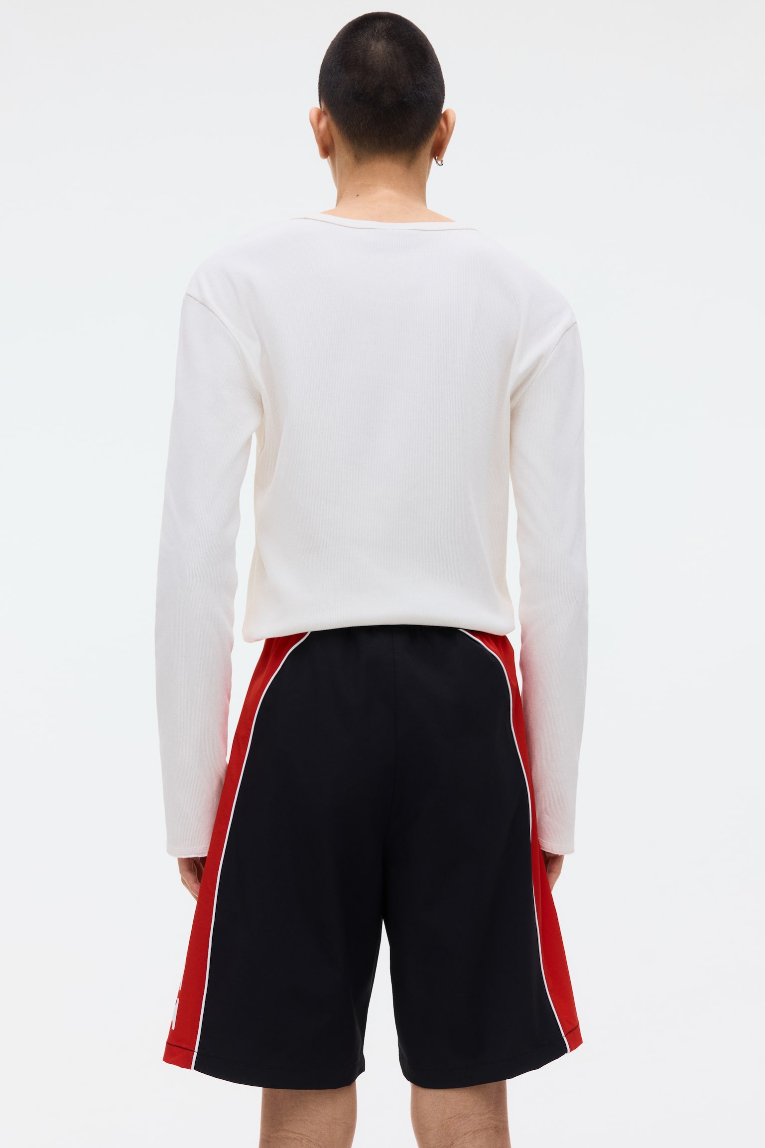 Loose Fit Printed shorts - שחור/הונדה - 5