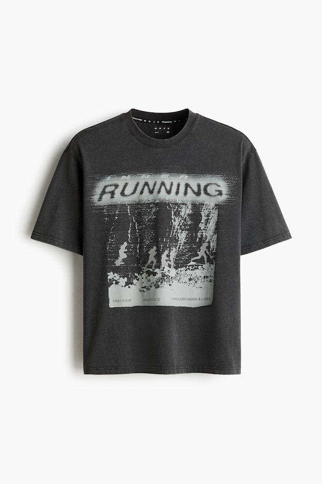 Boxy-style sports T-shirt with DryMove™ - Dark grey/White/Dead End Runners/Burgundy/Gravel division/White/La Puissance/Black/Midnight Run Club - 1