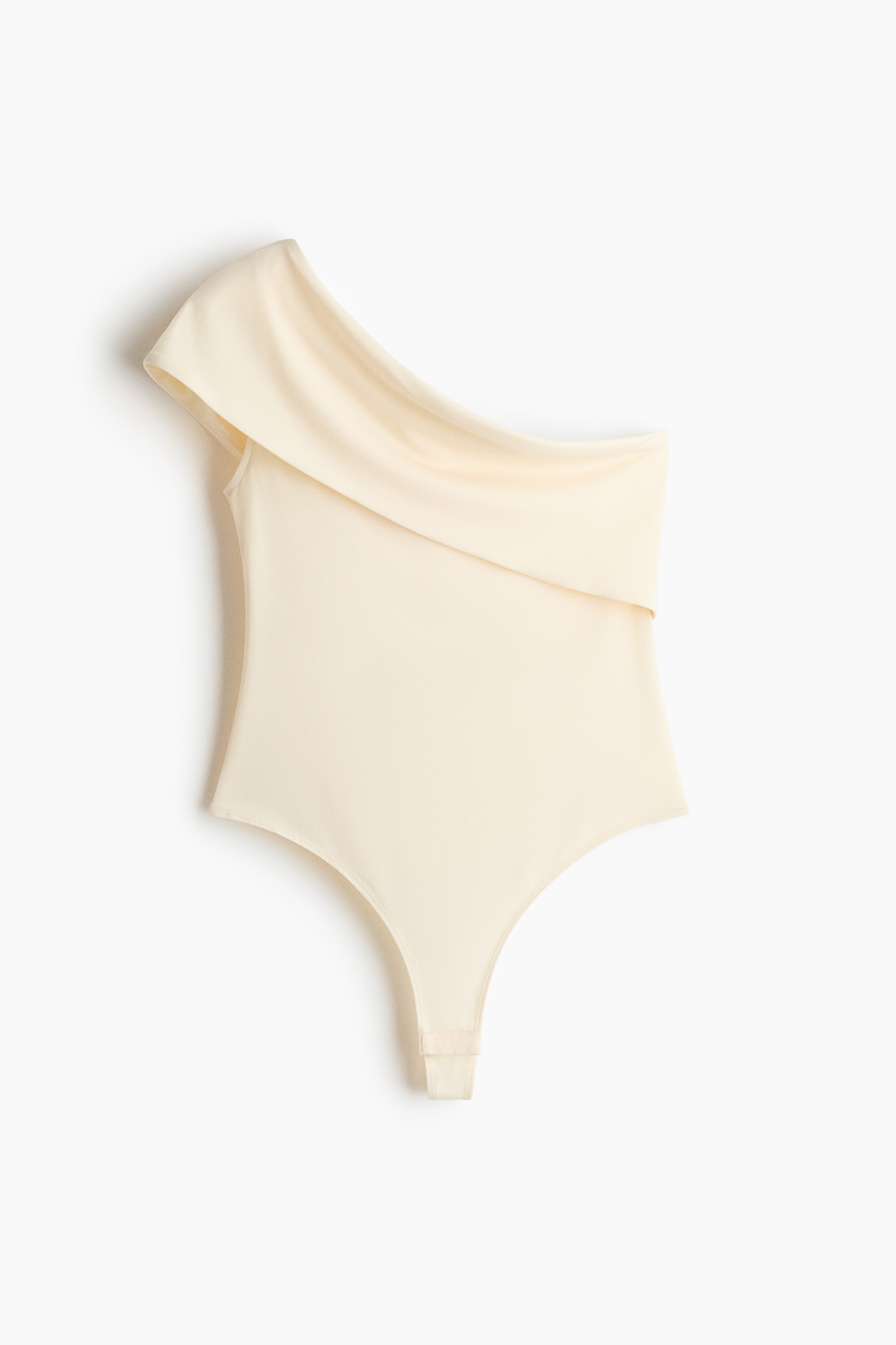 One-shoulder body - Cream/Dark brown