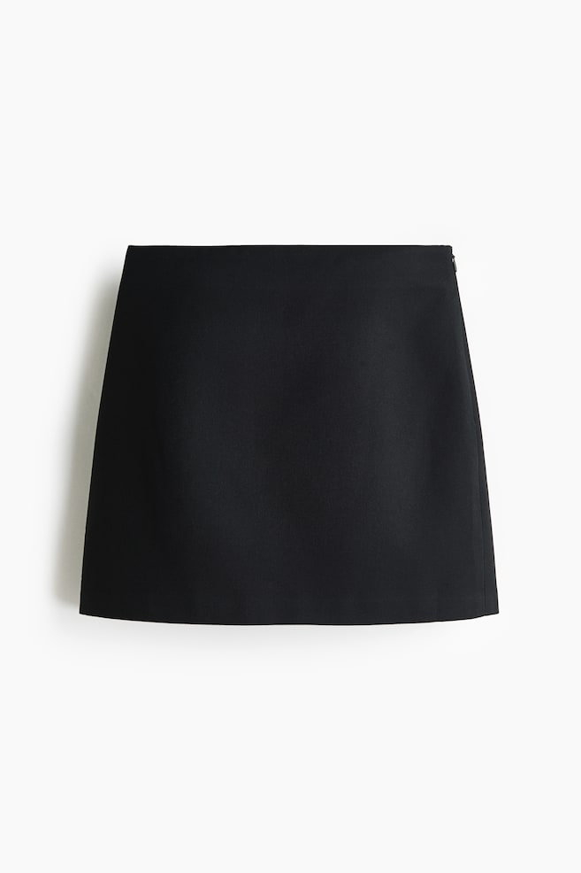 High-waist skirt - Black/Dark brown/Black - 1