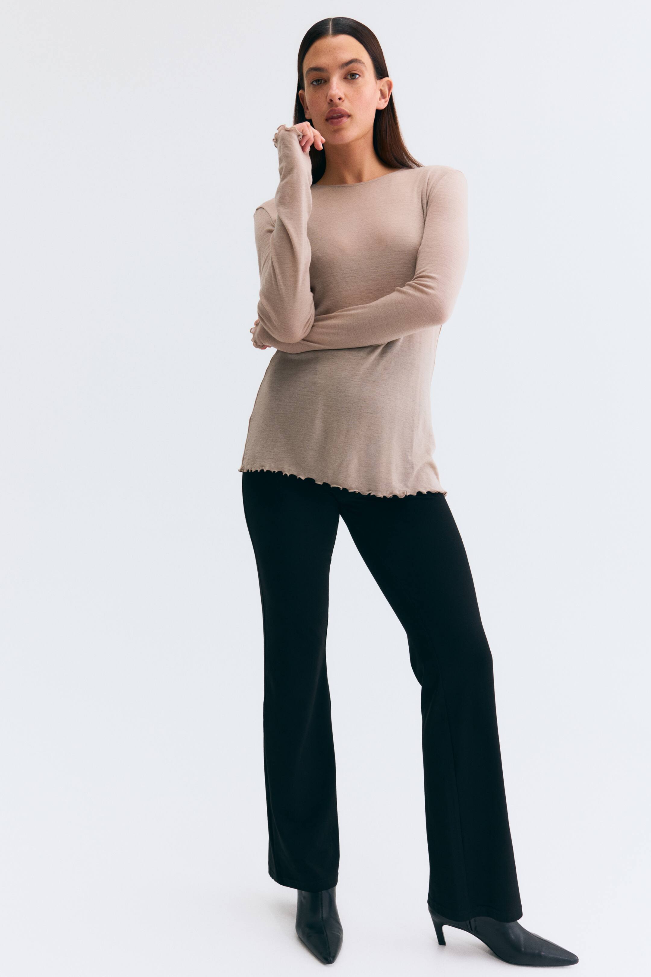 Women's Black MAMA Before & After Flared Pants | H&M US