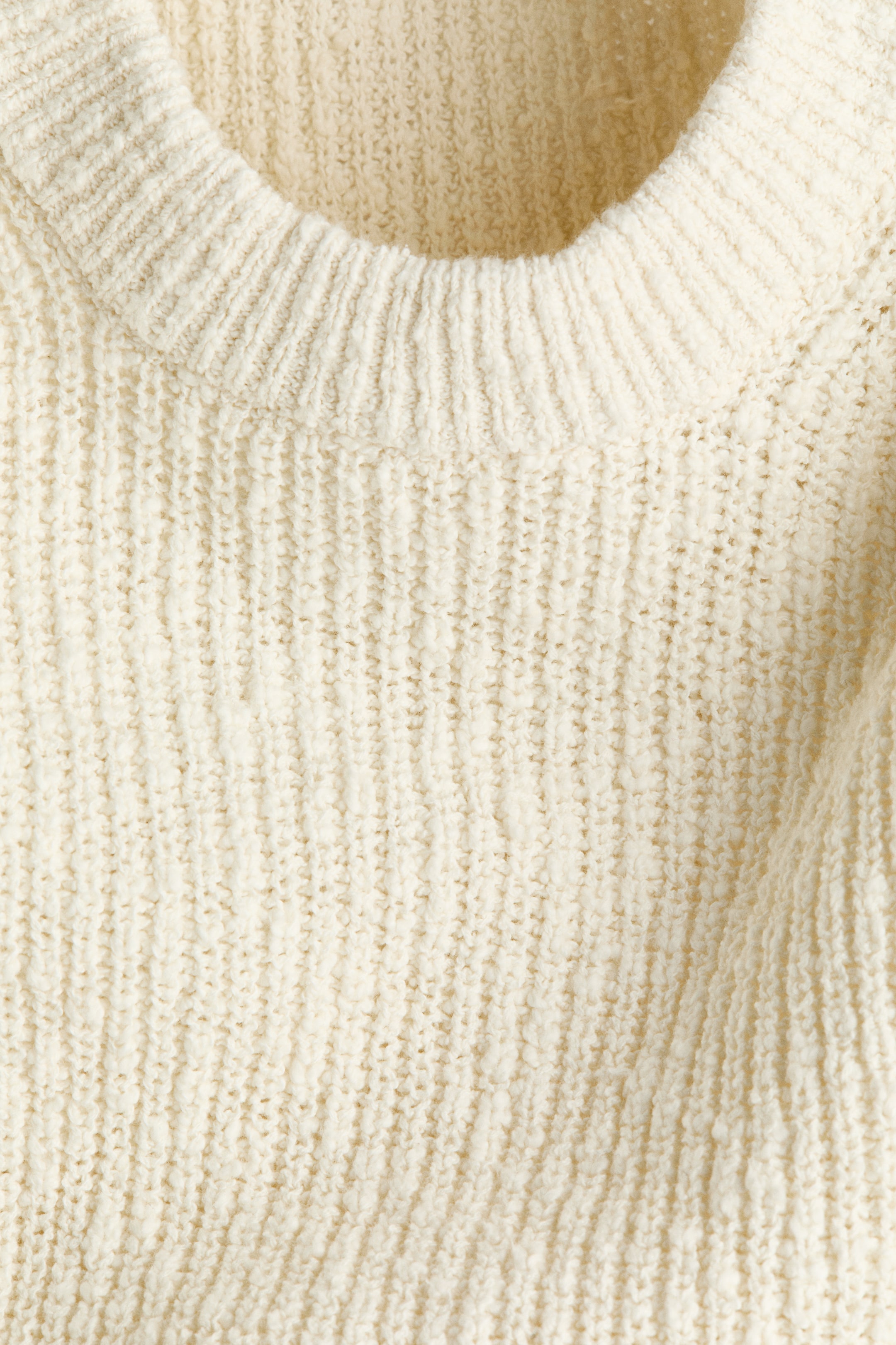 Relaxed-Fit Bouclé-Knit Cotton Sweater