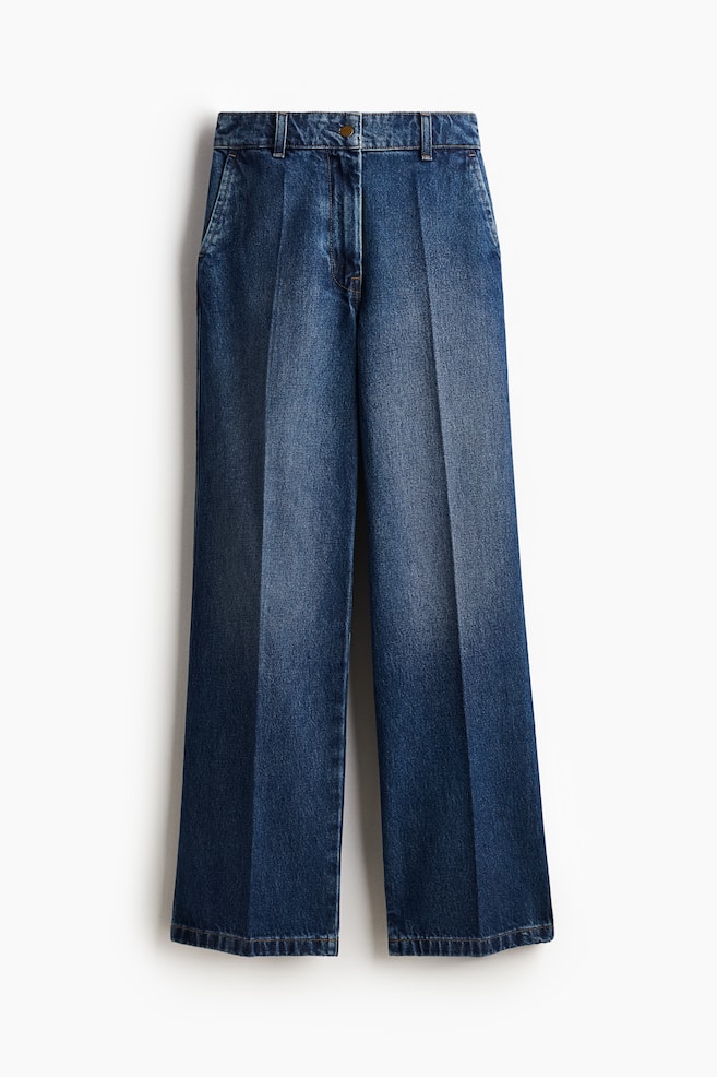 Wide High Jeans - Denim blue/White/Dark denim blue/Denim blue - 1