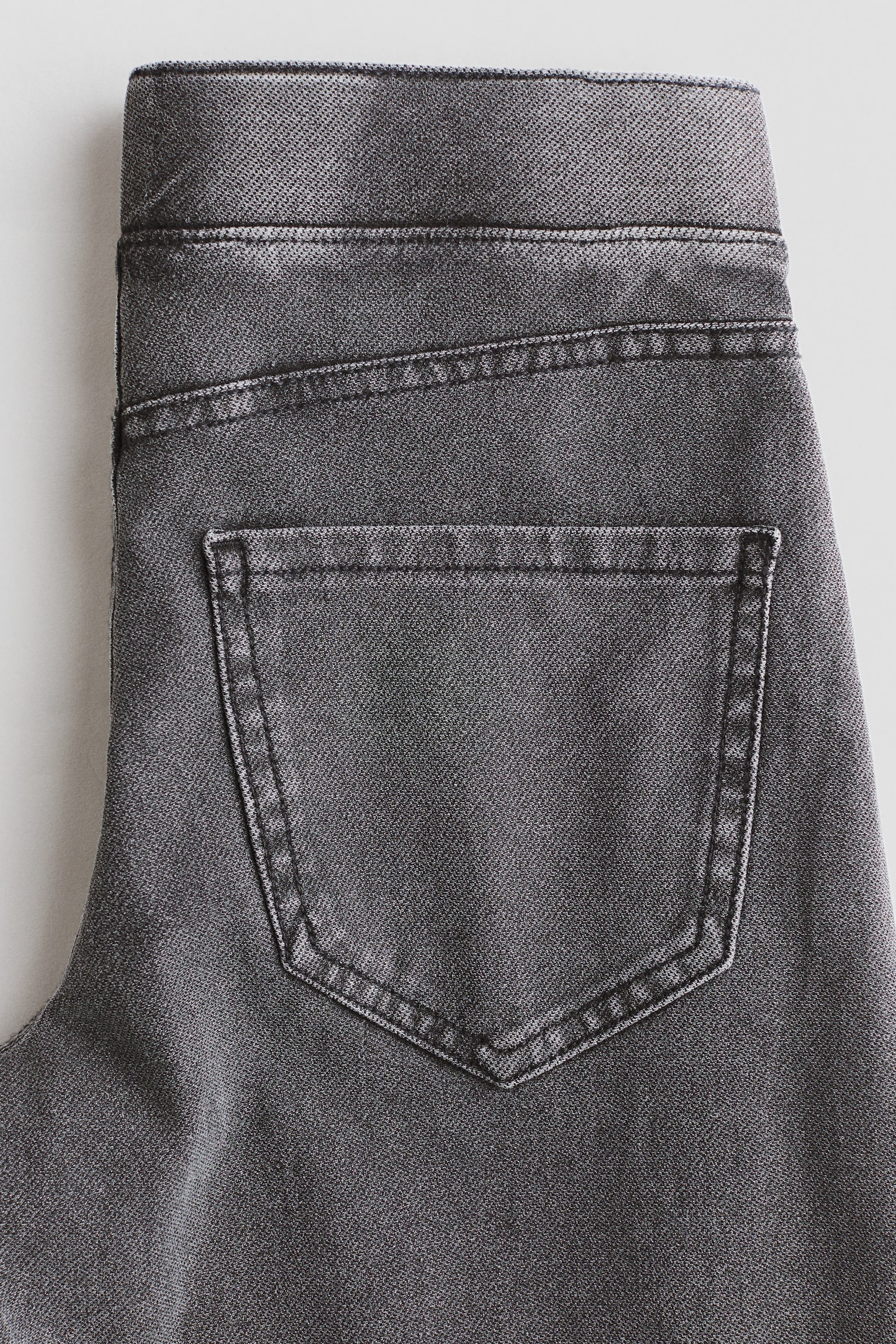 Pantalón ancho con apariencia de denim - Gris denim oscuro/Azul denim - 2