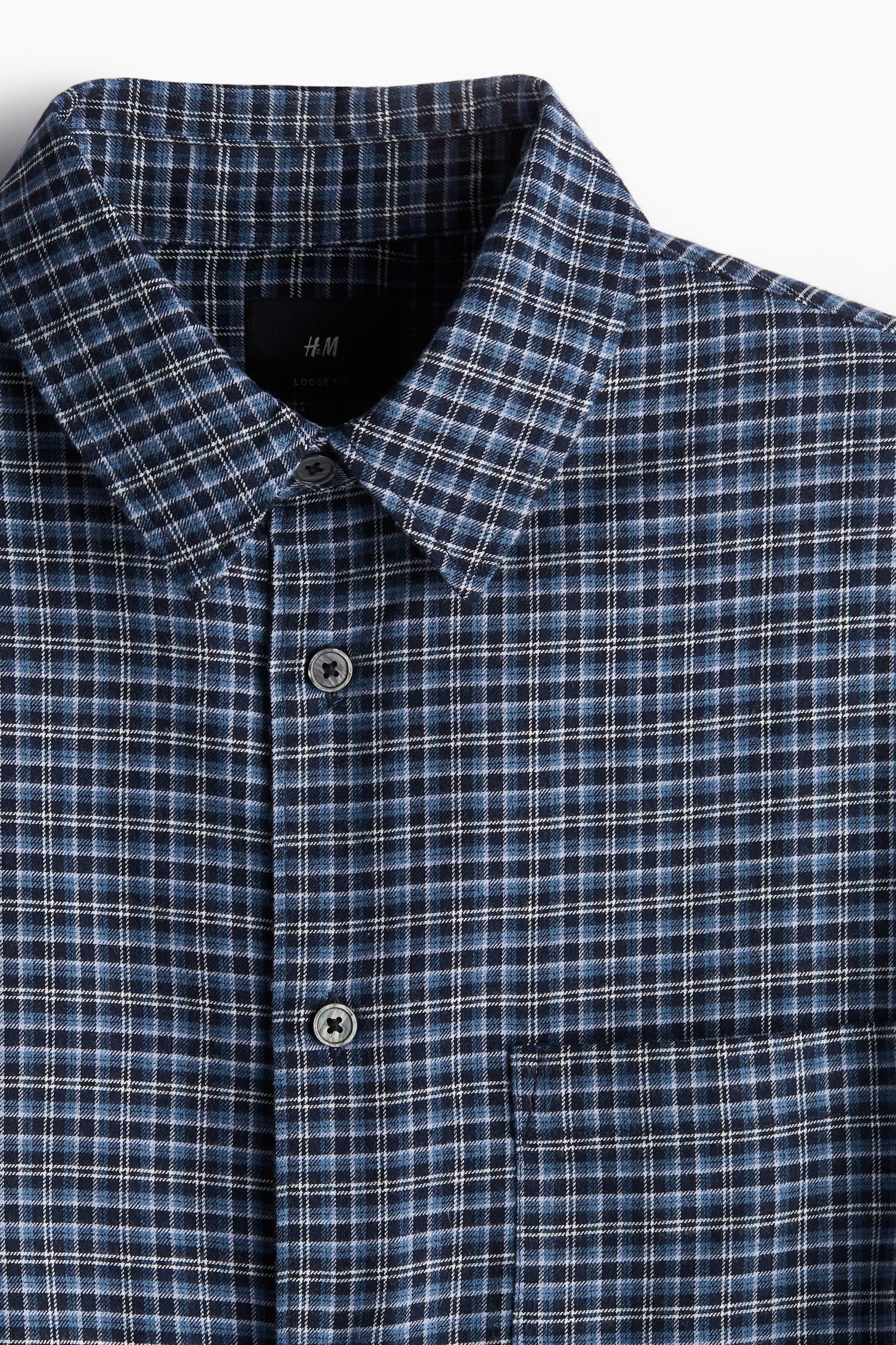 Loose Fit Shirt - Dark blue/Checked/Grey/Checked/Dark brown/Checked/Black/Checked/Beige/Checked - 7