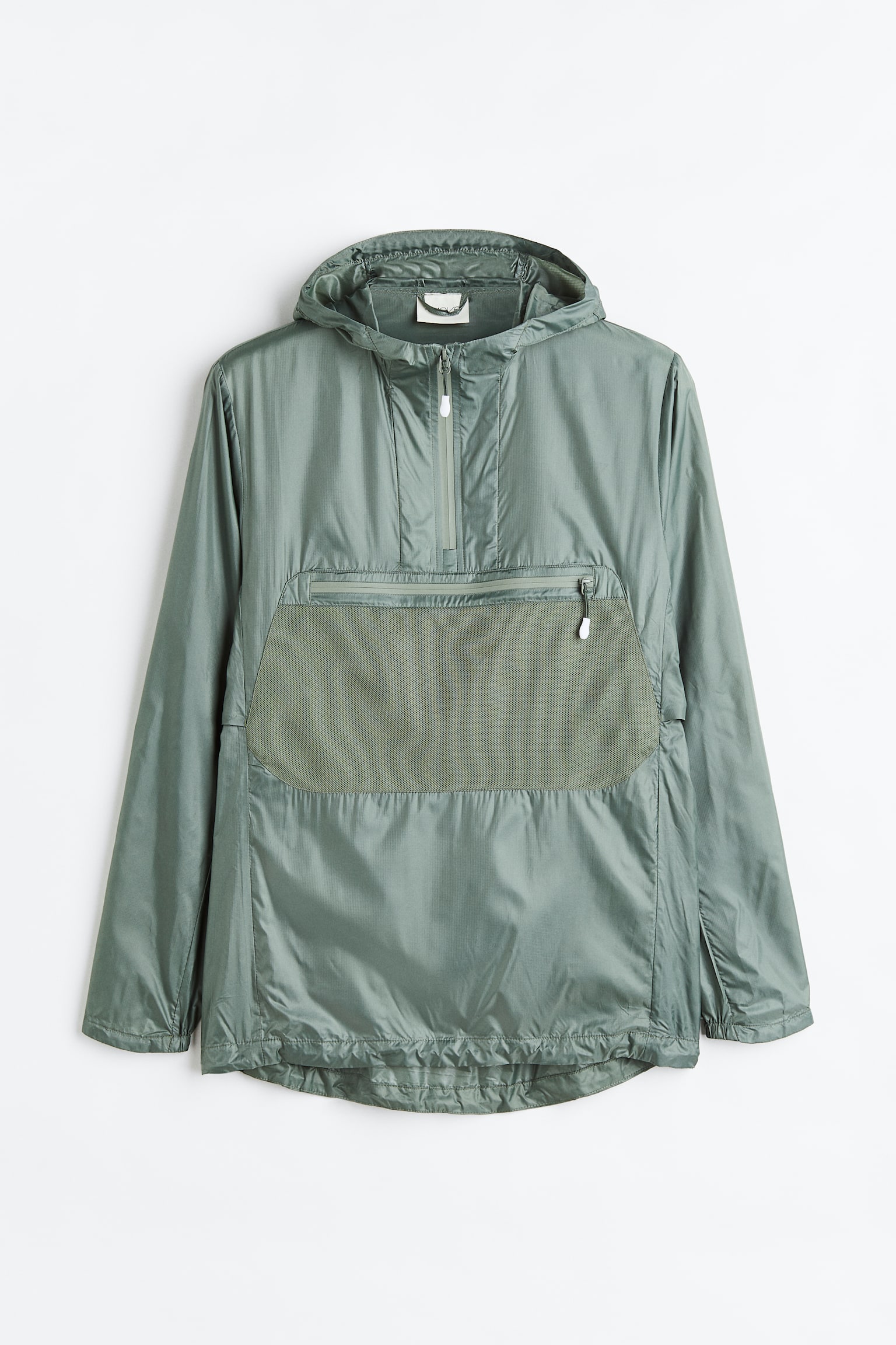 Lightweight running popover jacket - Sage green/Grey - 1