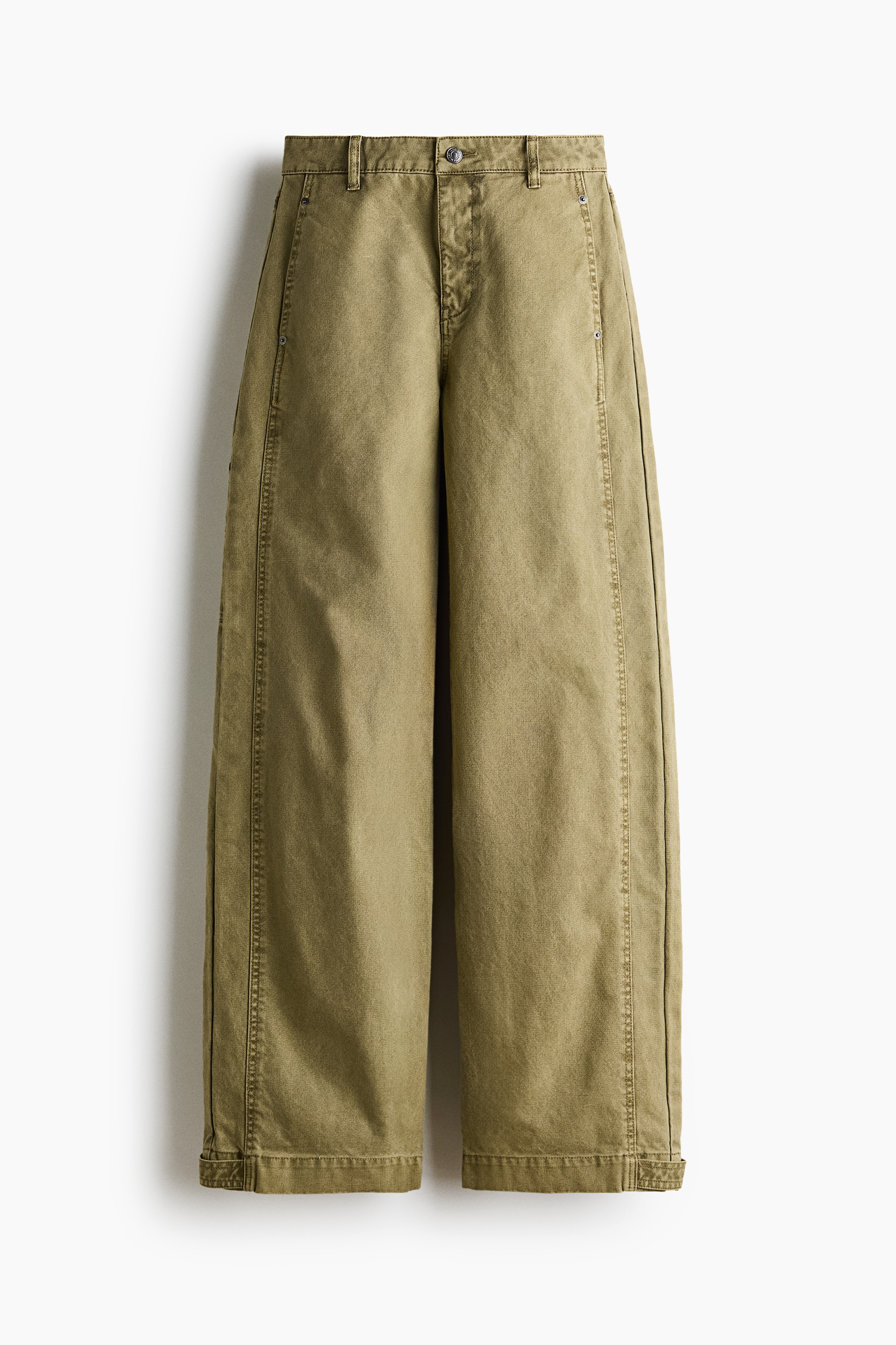 Barrel cargo trousers - Light khaki green