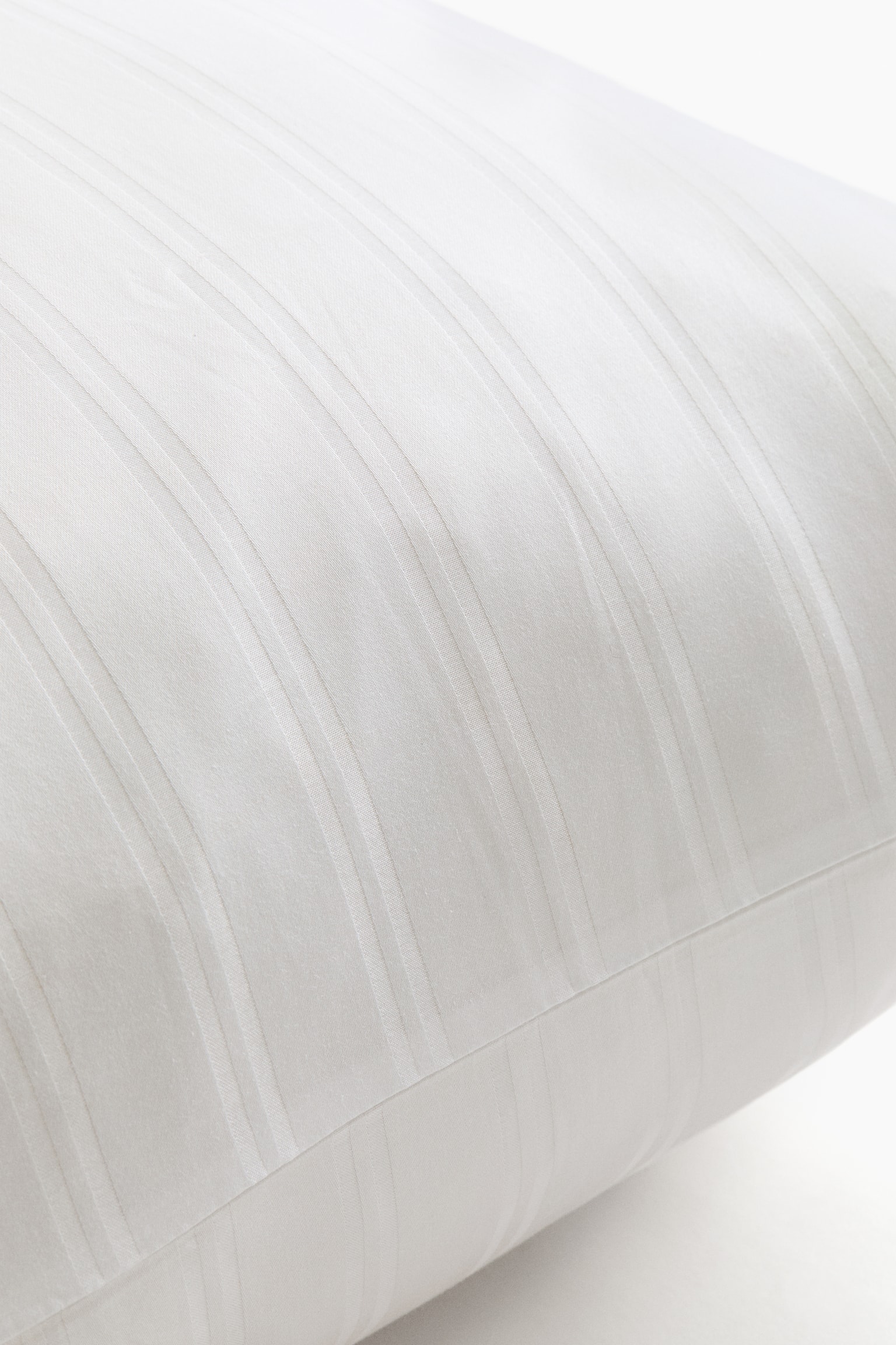 Funda de almohada en satén de algodón - Blanco/Beige - 2