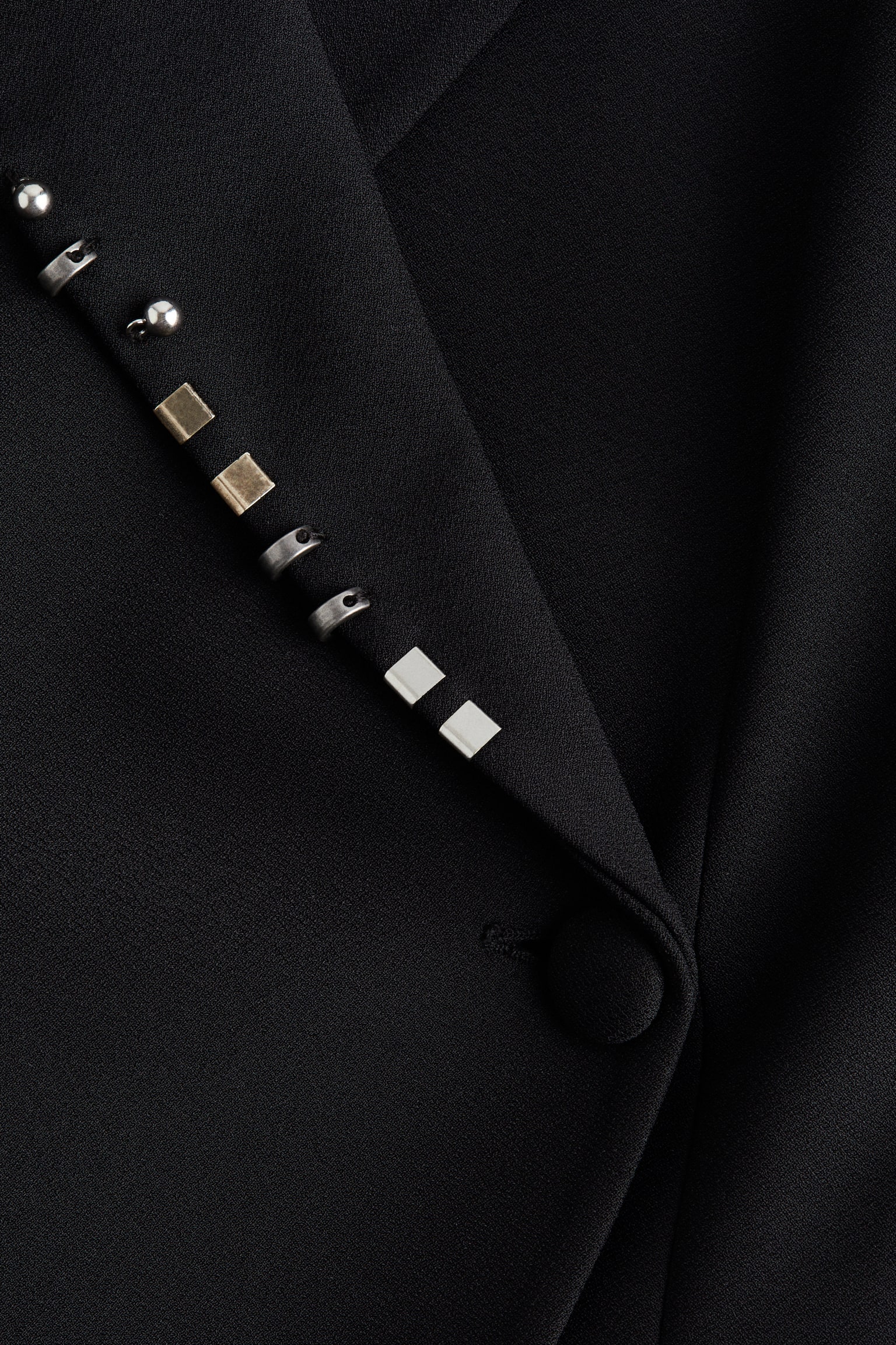 Rivet-detail blazer - Black - 2