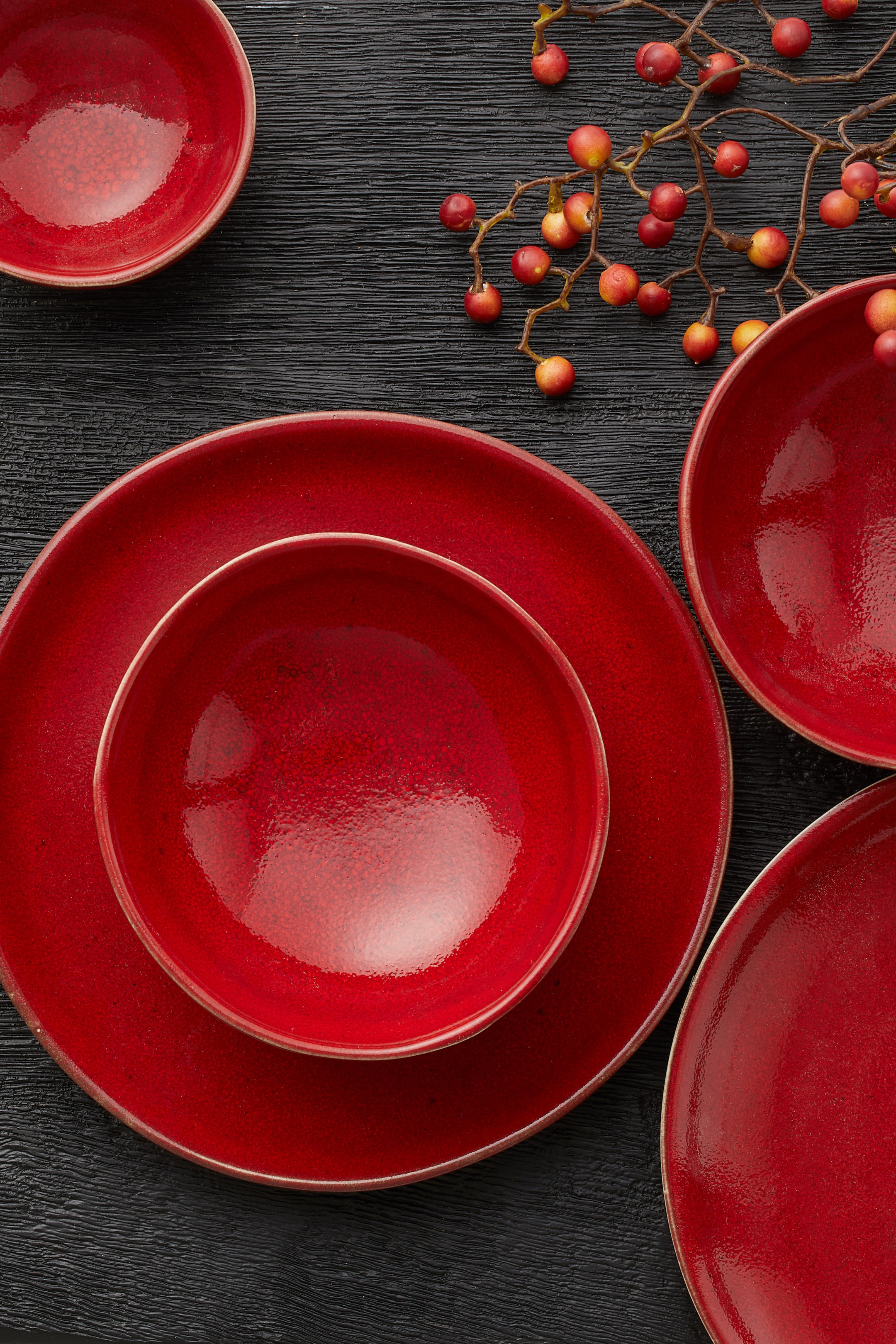 Ampliar la imagen: Plato pequeño de cerámica - Rojo - Home All | H&M MX 1