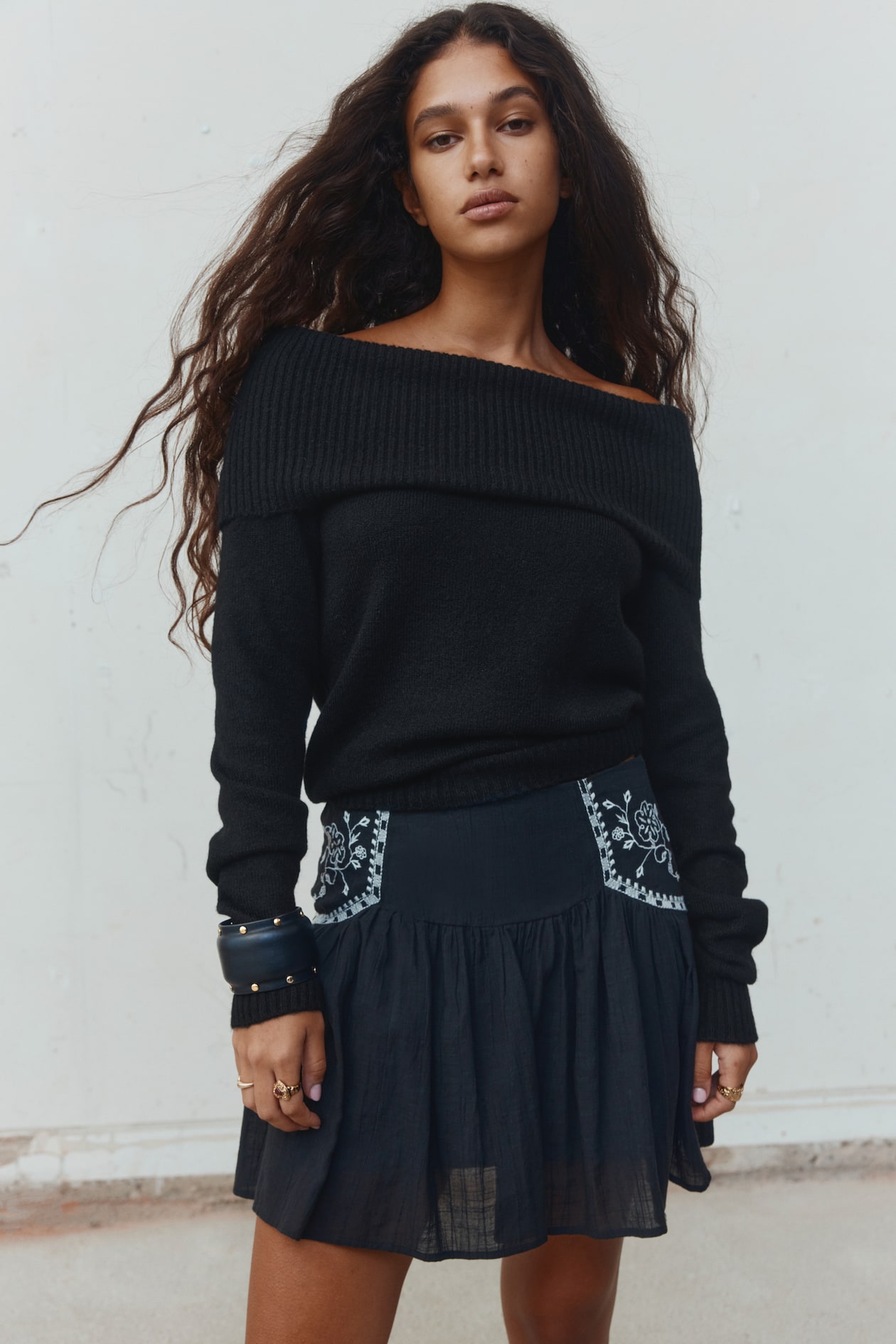 Off-the-Shoulder Sweater