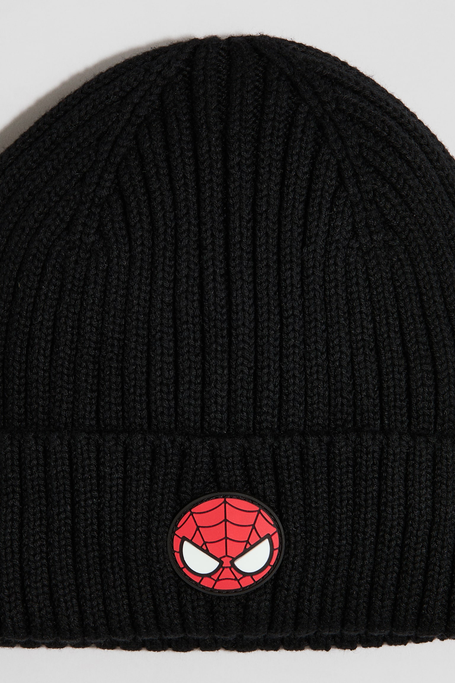 Детская шапка H&M Appliquéd Beanie, цвет: Чёрный — фото 2