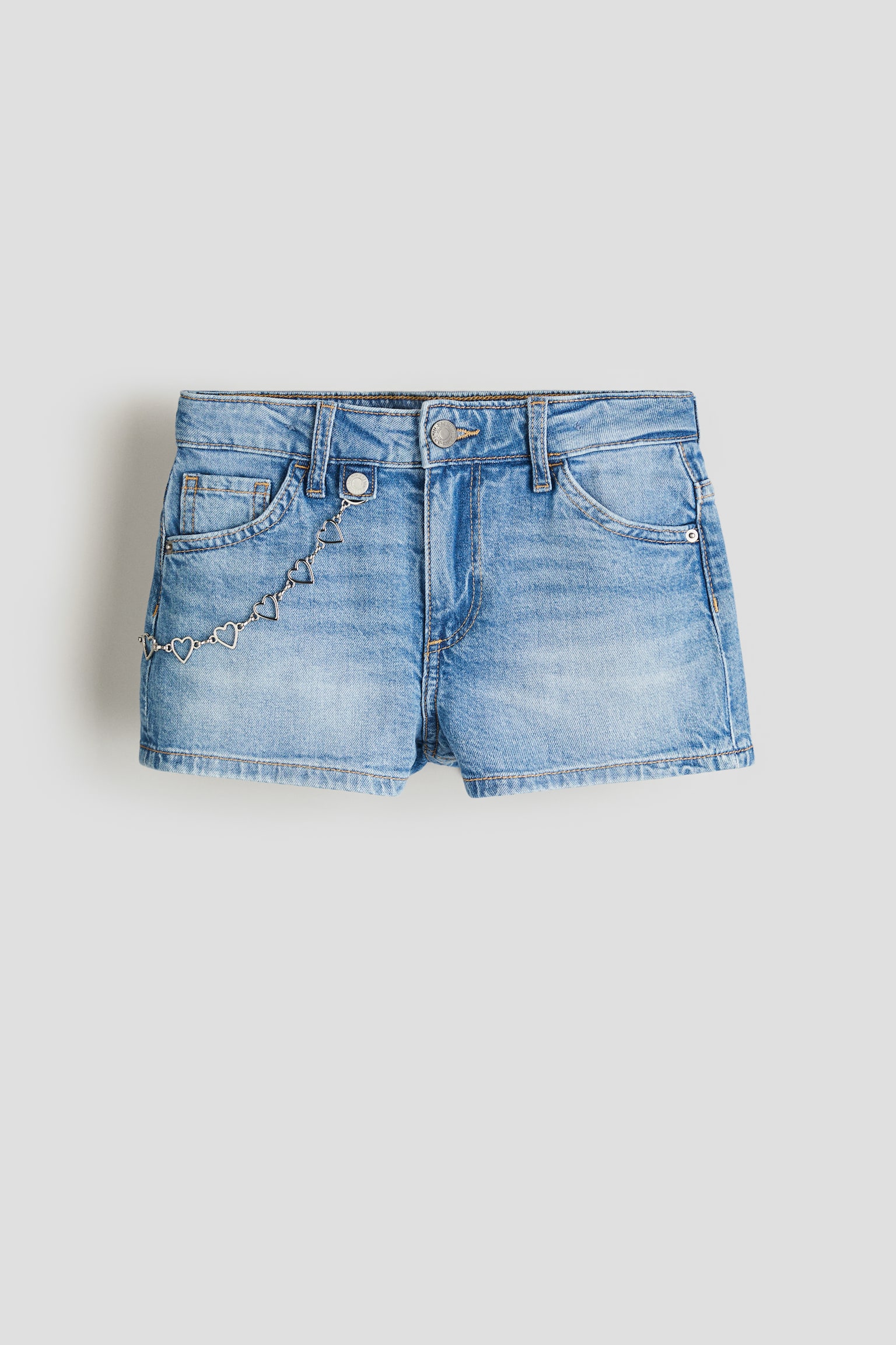 Relaxed Fit Denim Shorts - Denim blue/Light denim blue/Dark denim blue/stars - 1