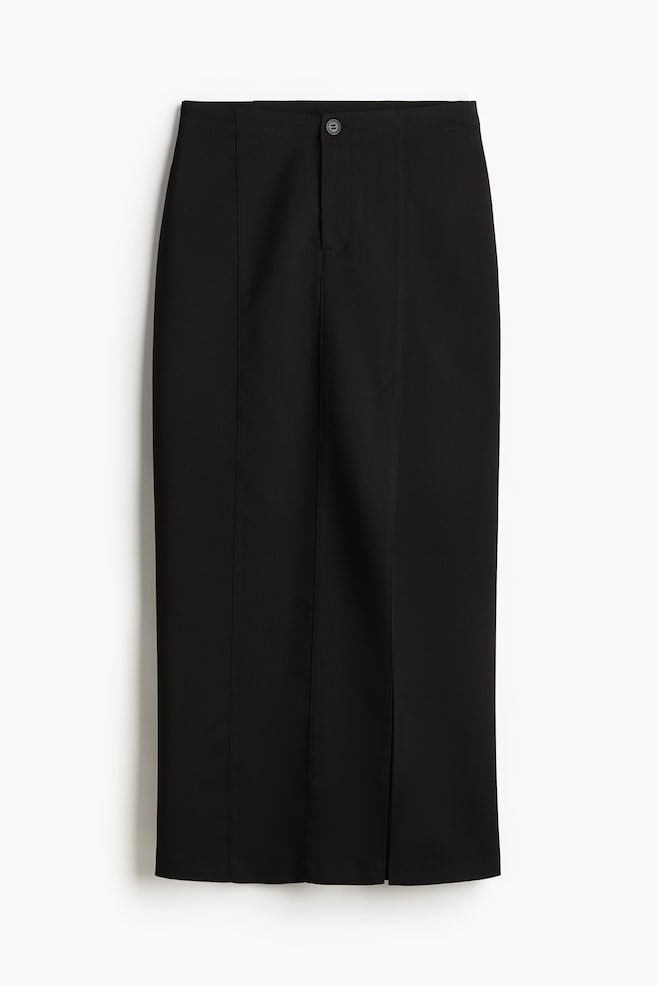 Tailored pencil skirt - Black/Grey marl - 1