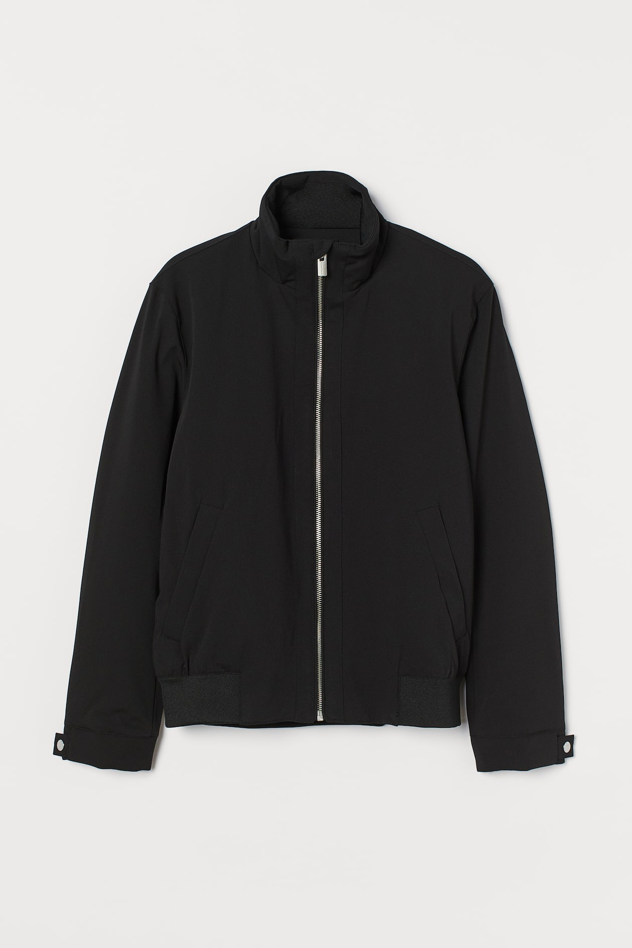 Stand-up-collar Jacket - Long sleeve - Black - Men | H&M US