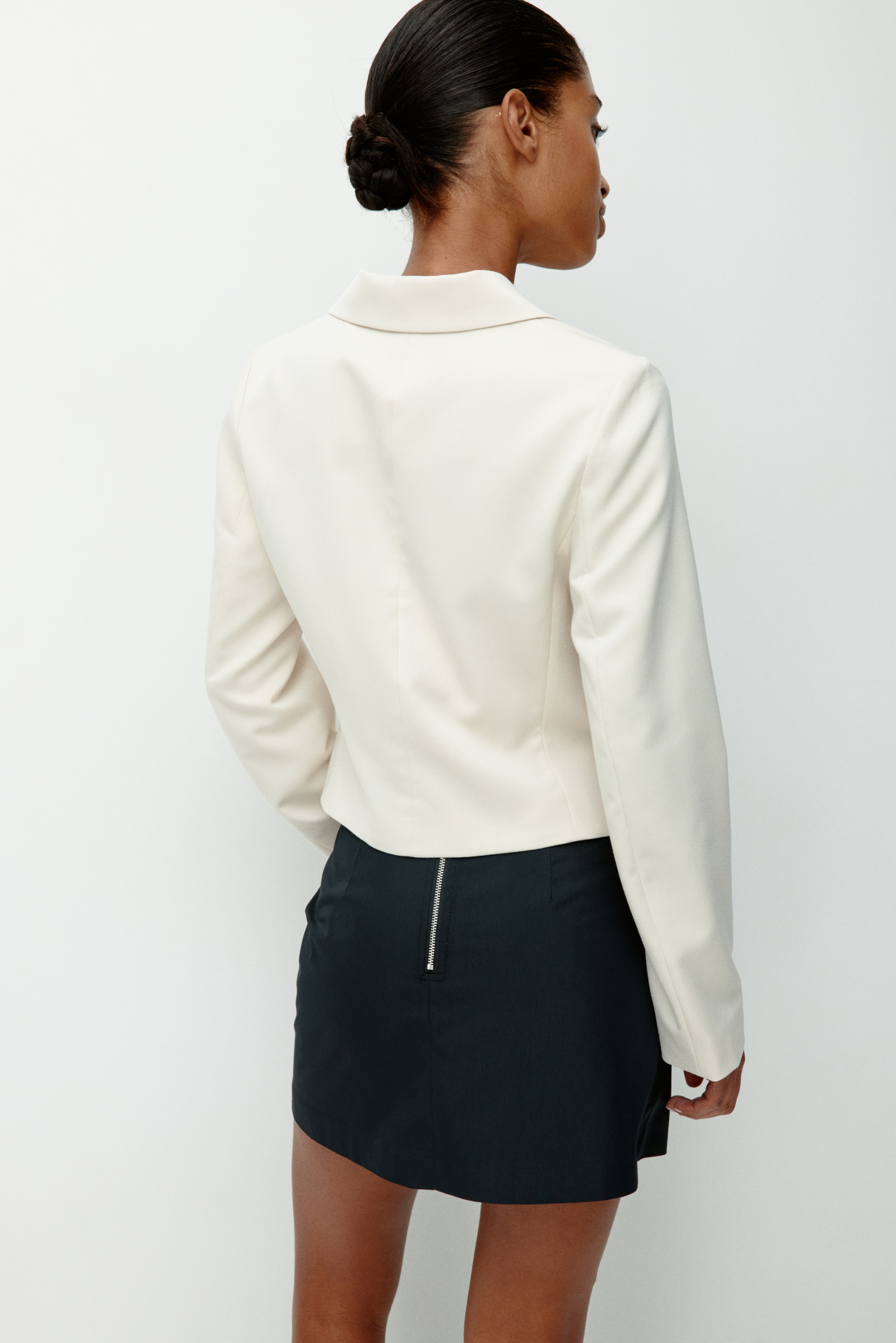 Tie-front blazer