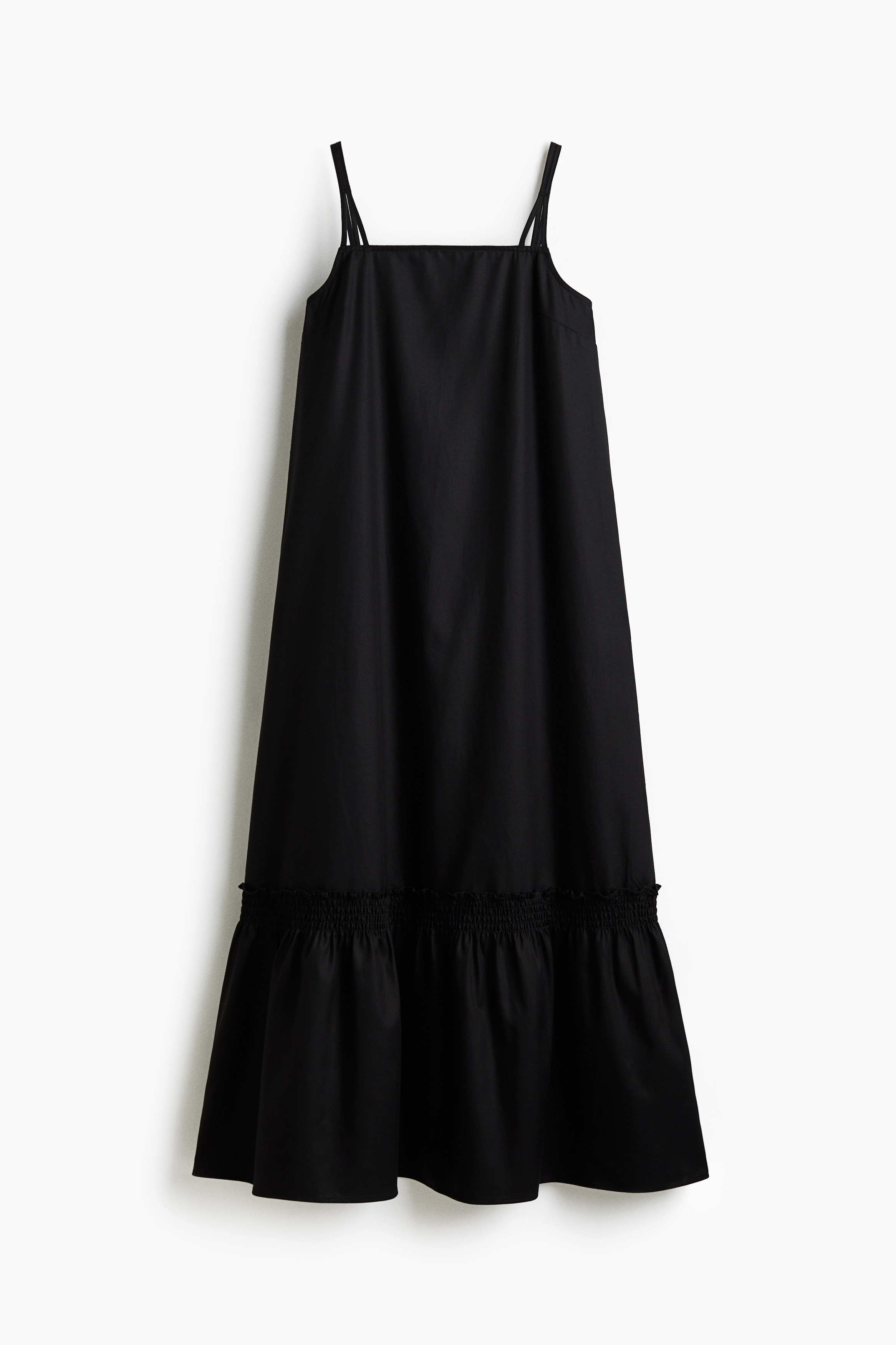 リヨセルブレンドキャミワンピース - ブラック/ダークデニムブルー/ダークブラウン