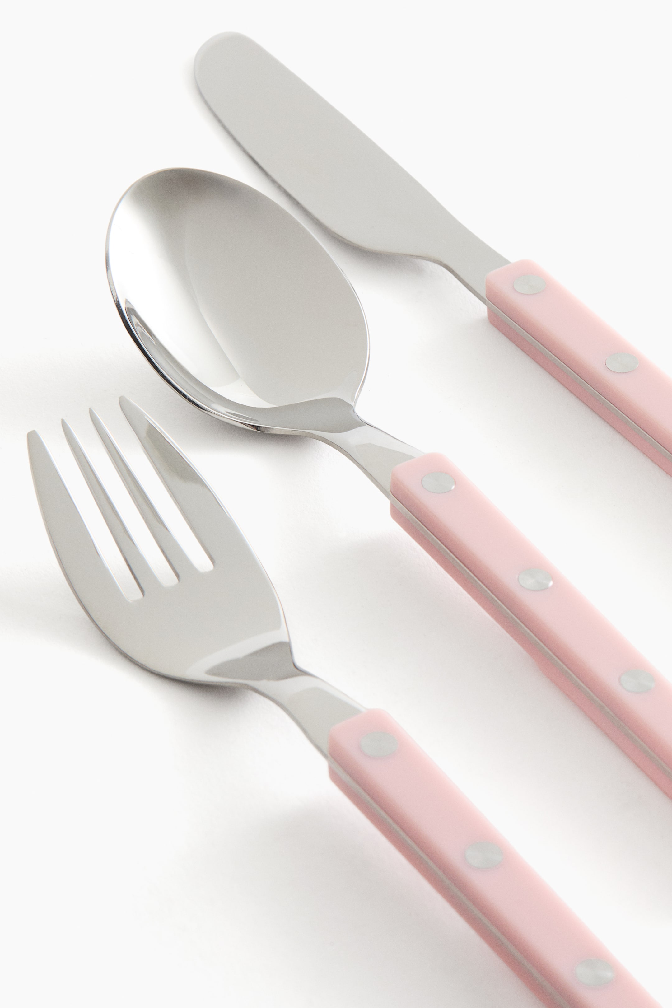 Ampliar la imagen: Set de 3 cubiertos infantiles - Rosa claro | H&M MX 2