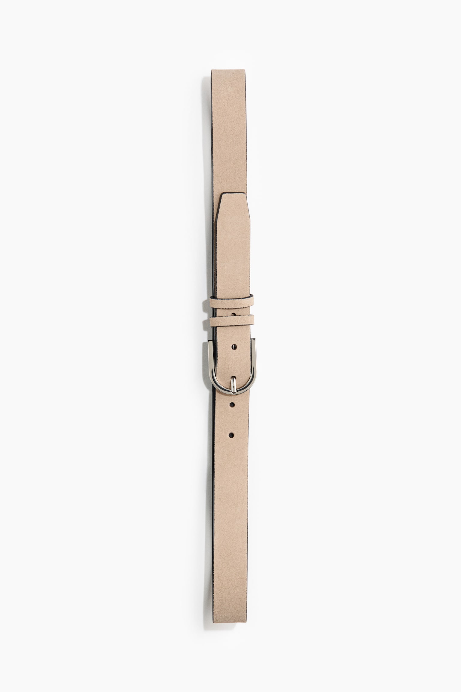 Suede belt - Beige/Brown - 1