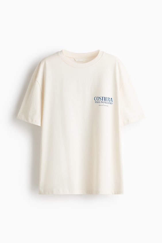 Женские футболки H&M Oversized Printed T-Shirt