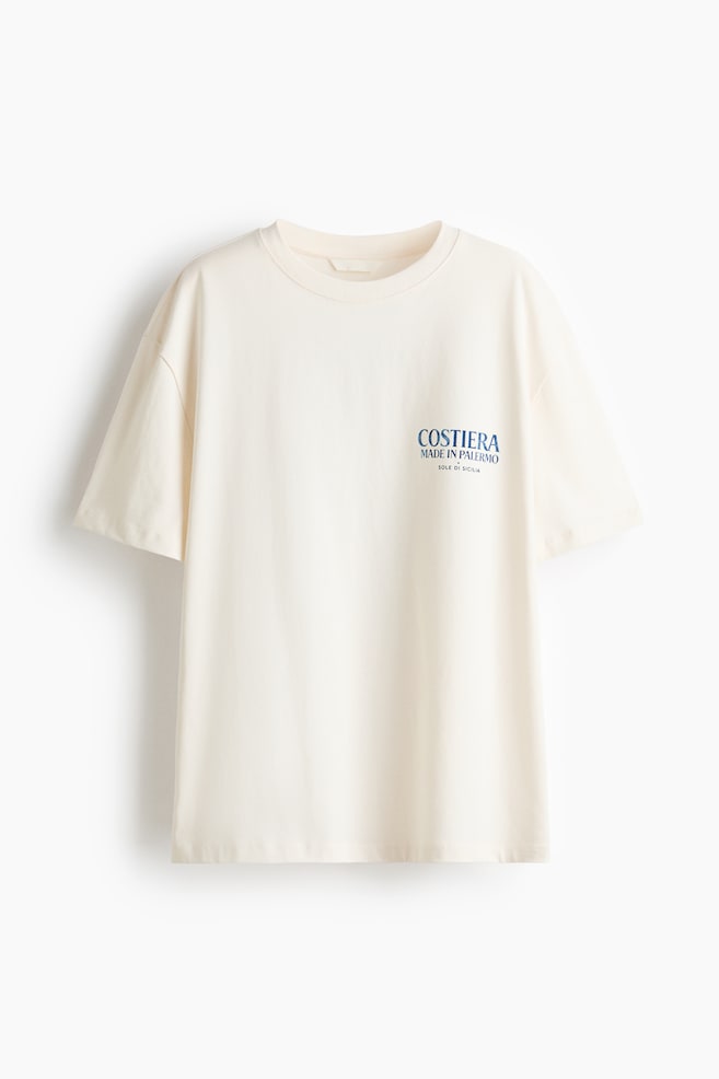 Oversized Printed T-Shirt - Cream/Costiera/Cream/La Fruta - 1