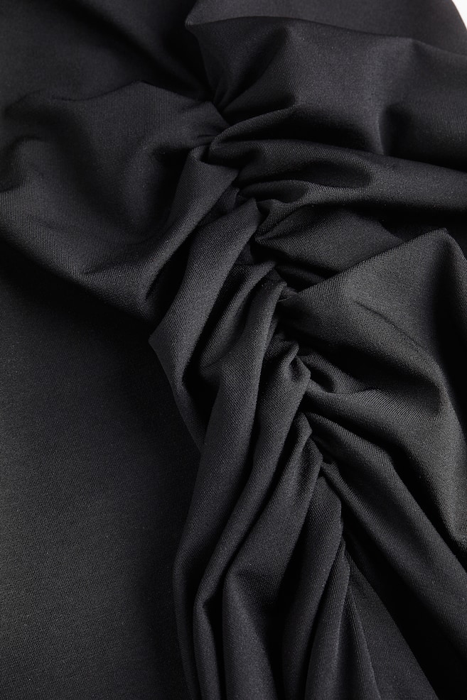 Flounce-detail skirt - Black - 3
