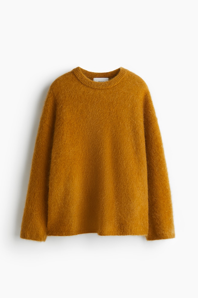 Oversized mohair-blend jumper - Mustard yellow/Light blue/Dusty purple/Burnt orange/Light yellow/Dark dusty grey/Light beige/White/Light beige/Light grey/Bright orange/Brown - 1