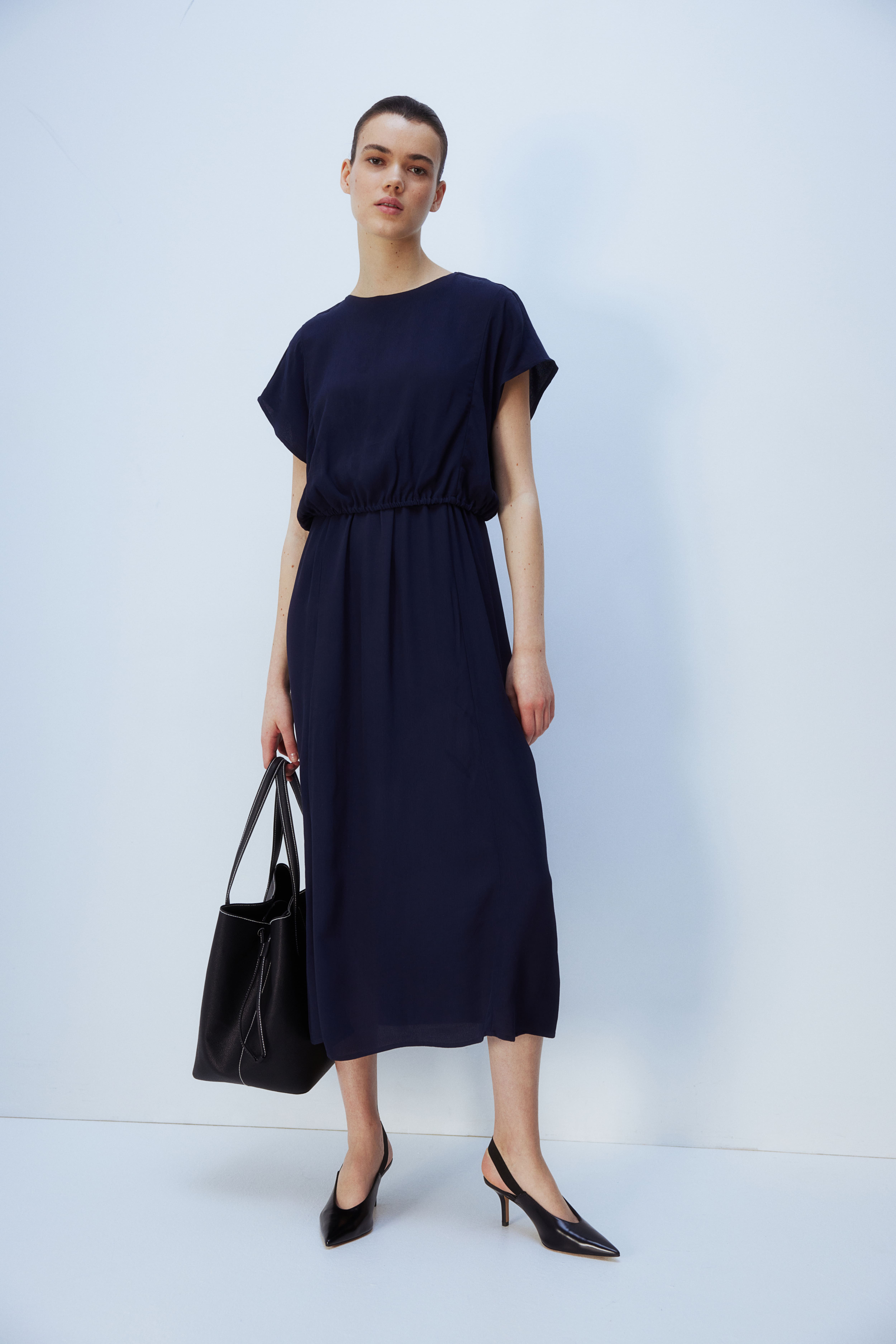 H & m blue dress best sale