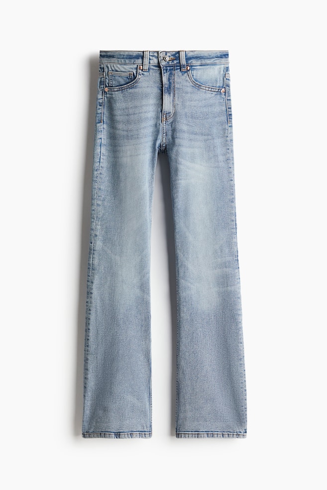 Flared High Jeans - Light denim blue/Dark denim blue/Dark denim blue/White - 1