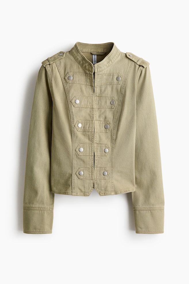 Chaqueta en sarga de algodón - Beige - 1