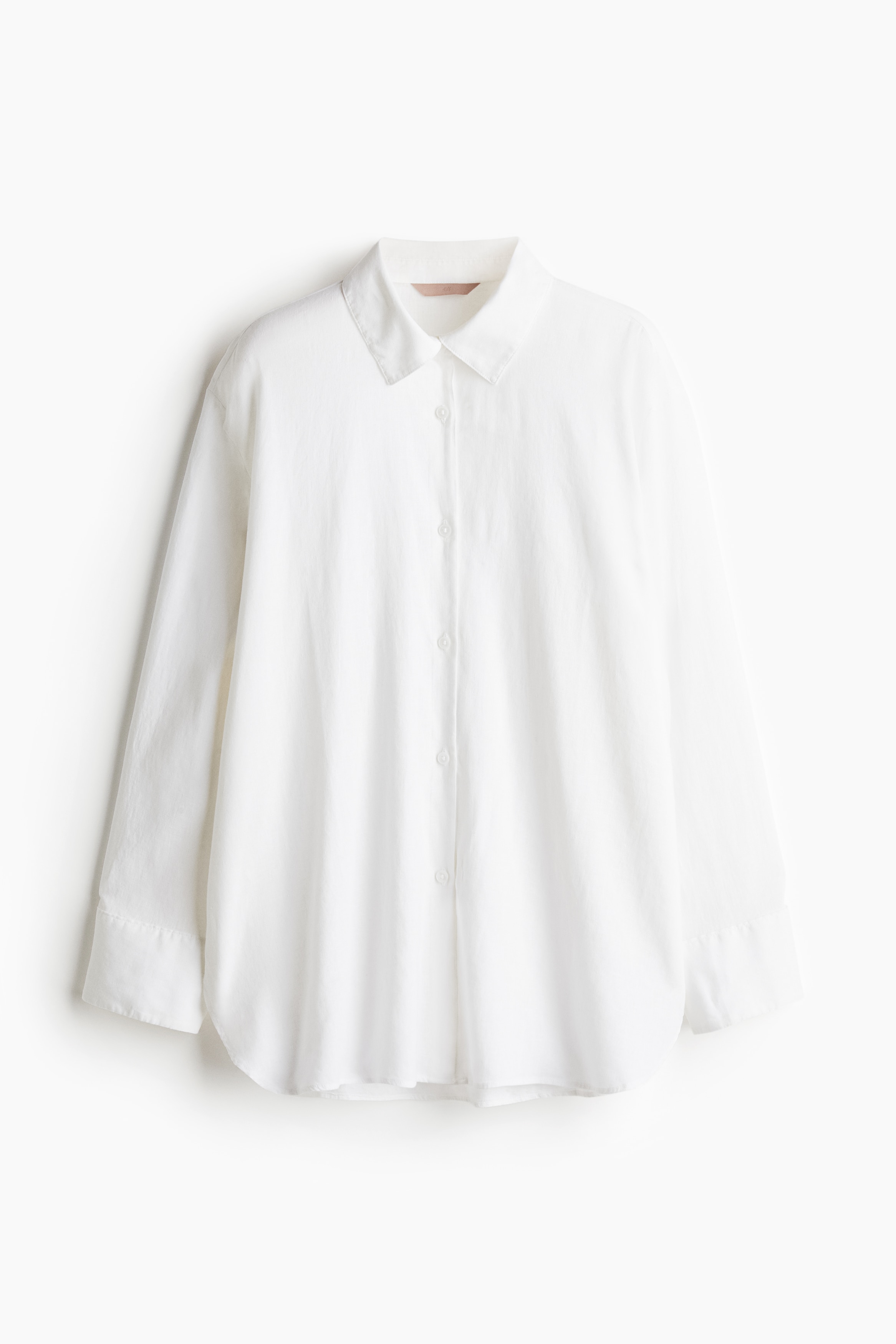 Linen-blend shirt - White