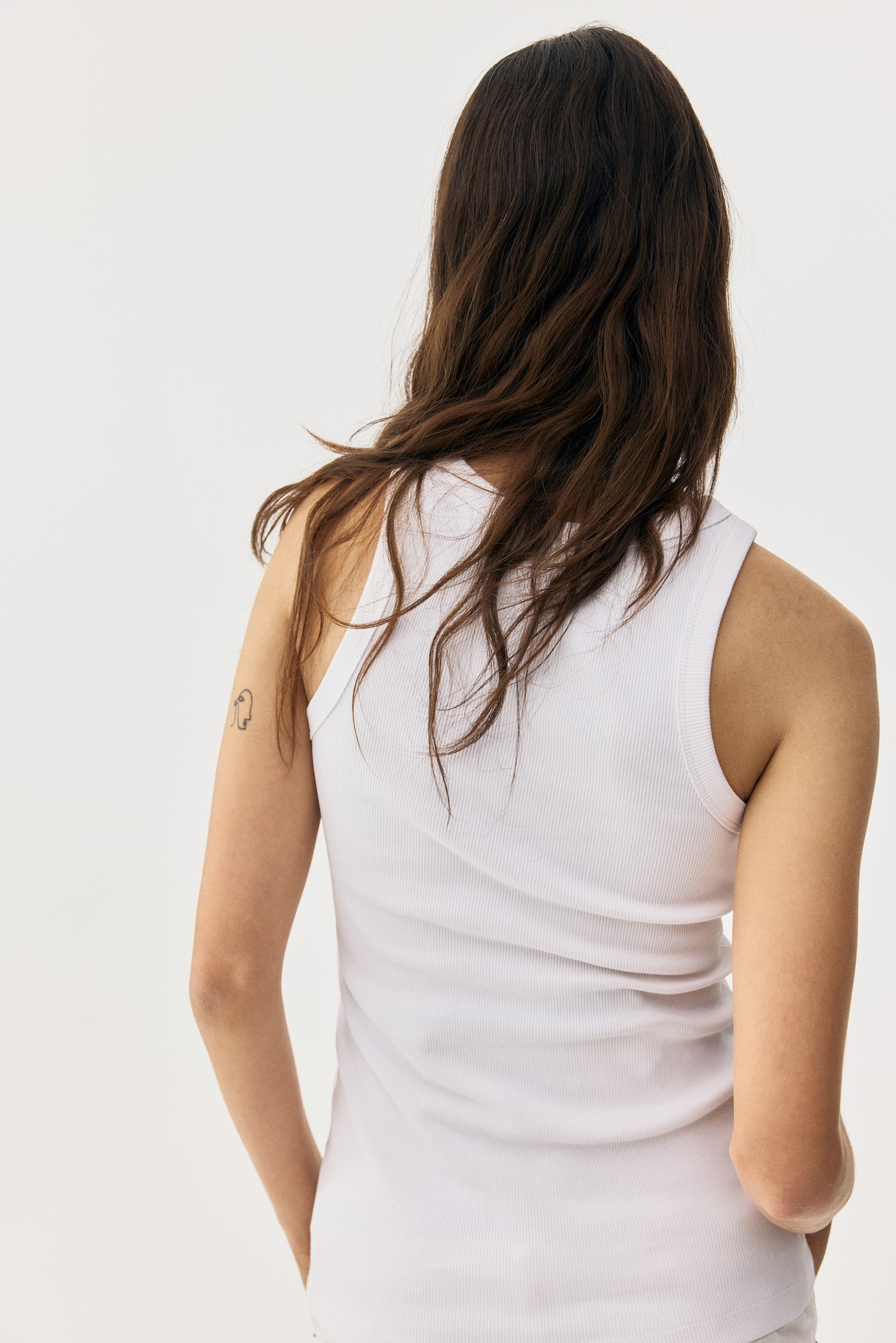 Camisole MAMA côtelée - Blanc/Noir - 3
