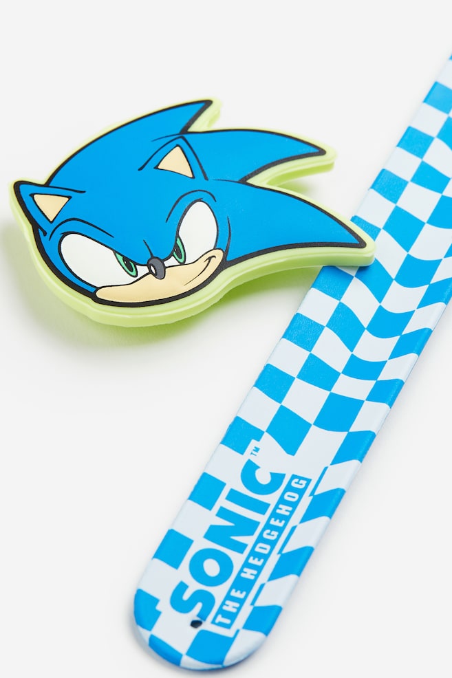 Print-motif snap-on bracelet - Blue/Sonic the Hedgehog - 3