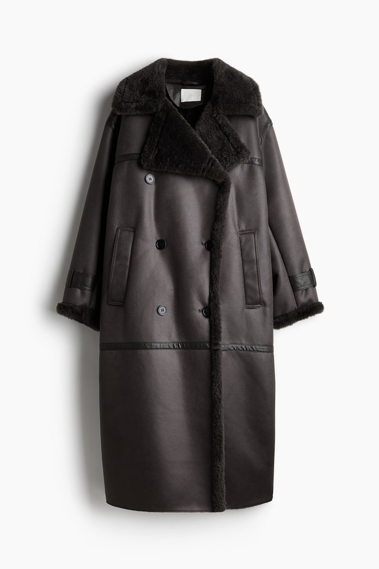 Oversized coat Black Ladies H&M IN