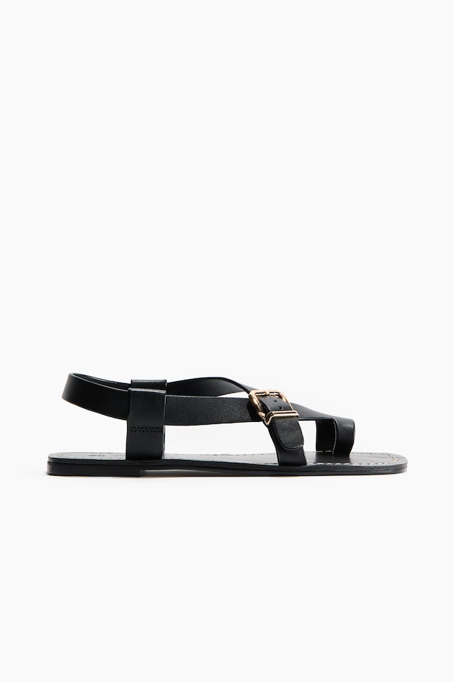 Sandales en cuir - Noir - 1