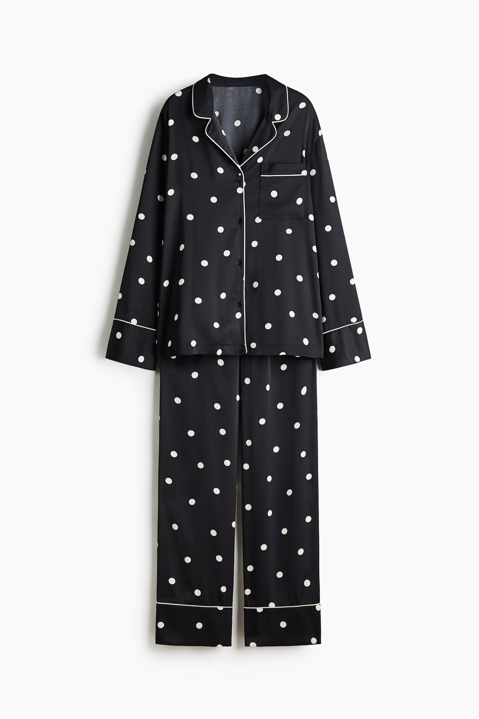 Satin pyjamas - Black/Polka dot/Dark blue/Light blue/Striped - 2