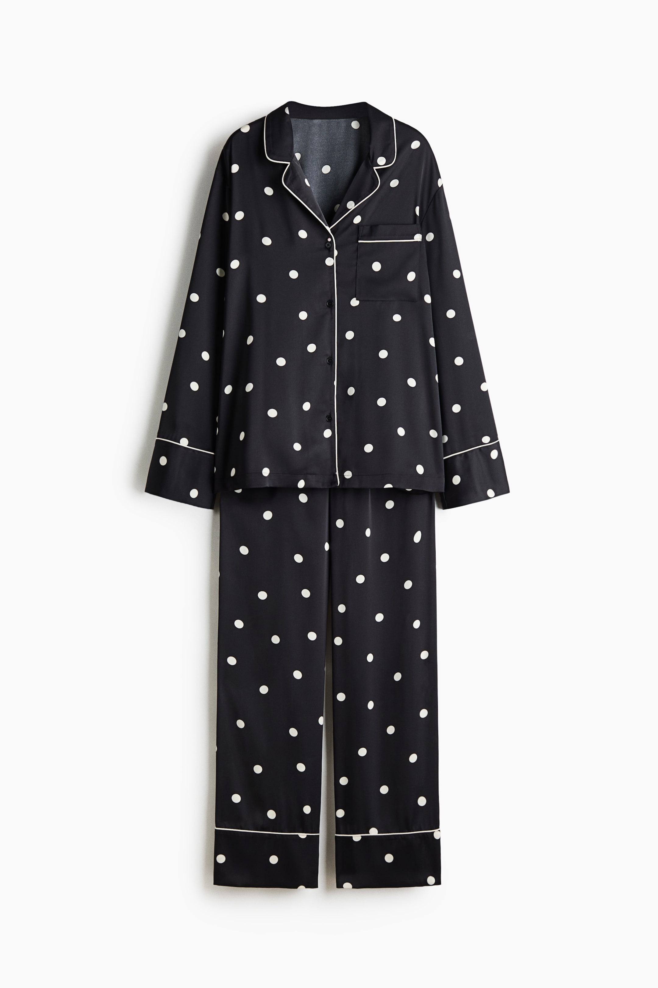 View larger image: Satin pyjamas - Black/Polka dot - Ladies | H&M IN 7
