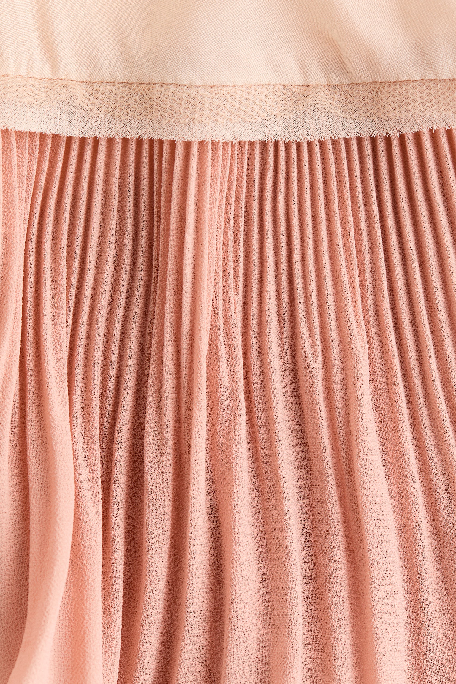 שמלת קומבניזון עם תחרה - ורוד פודרה - 3