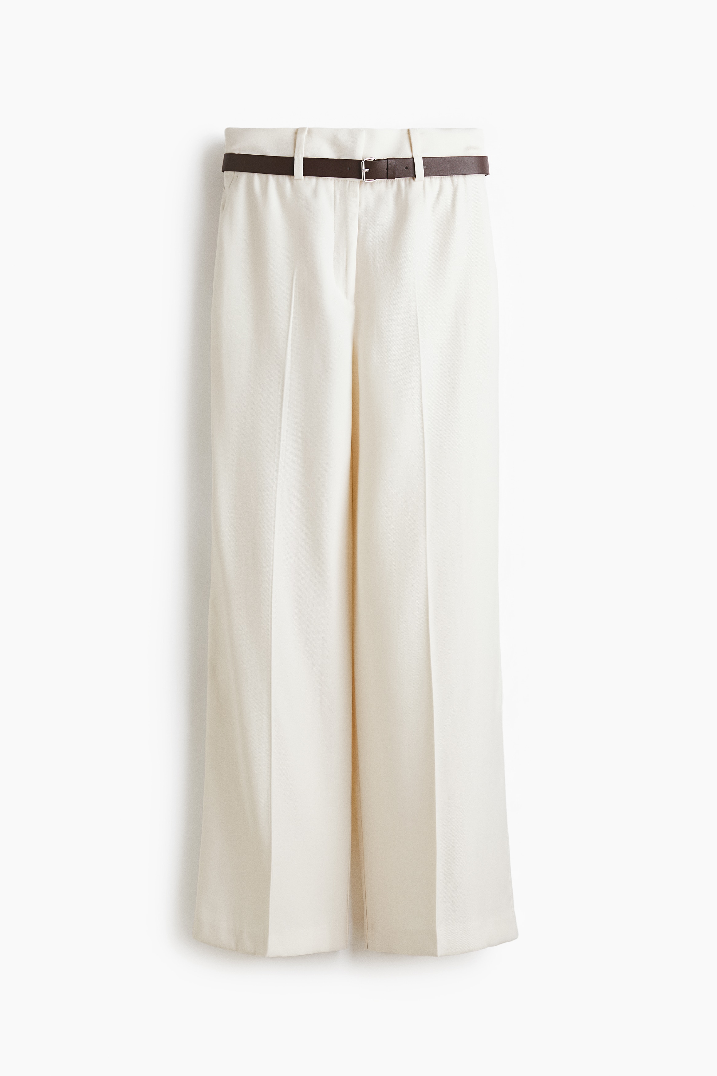 Belted tailored trousers