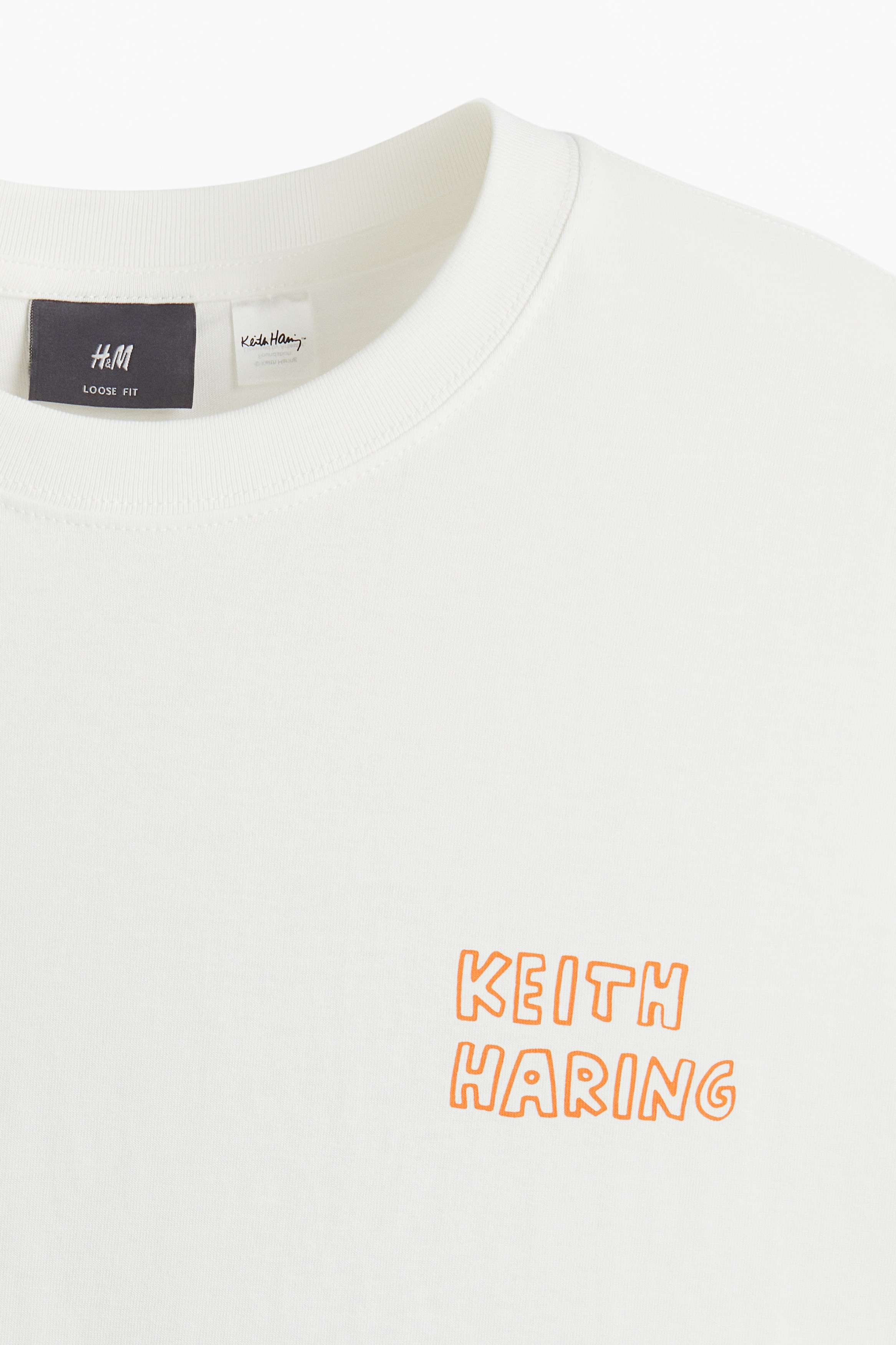 Loose Fit T shirt White Keith Haring Men H M US
