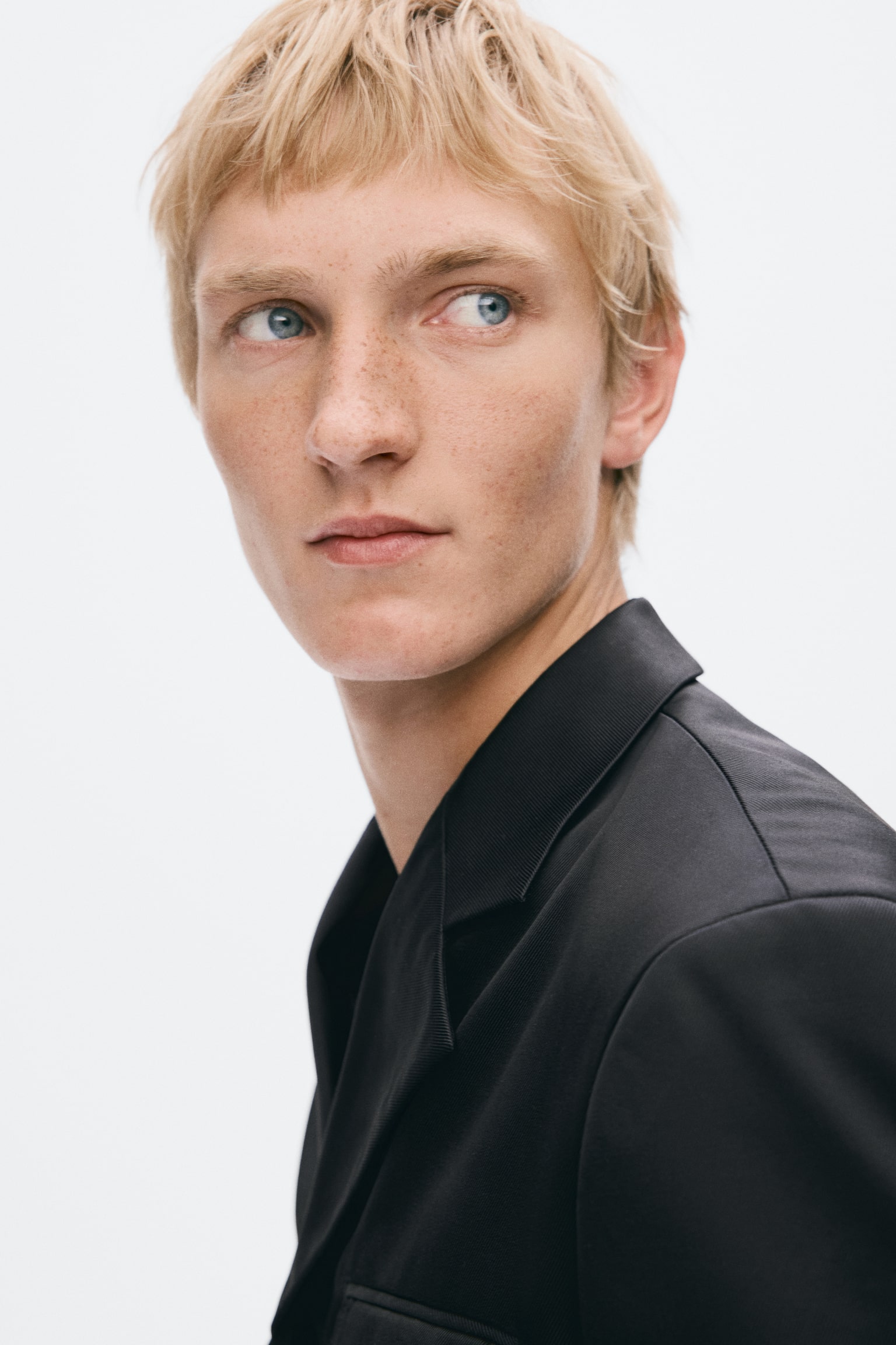 Мужская куртка H&M Slim-Fit Single-Breasted Twill, цвет: Чёрный — фото 7