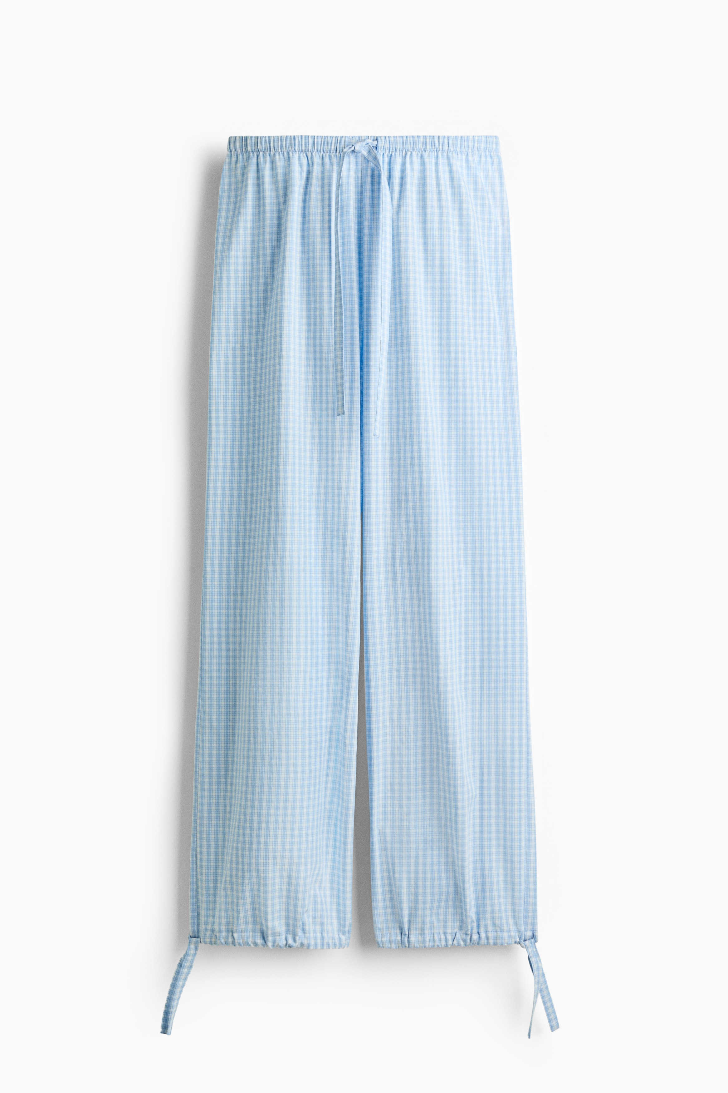 Donji deo pidžame od pamuka - Svetloplava/karirano