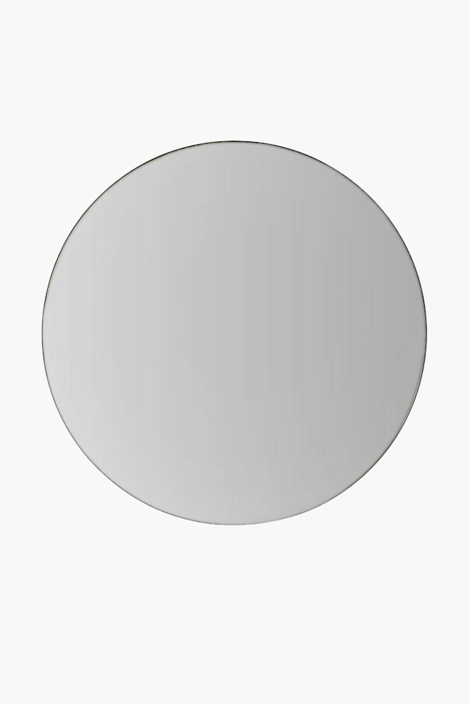 Metal Frame Round Mirror 100cm - Black - 1