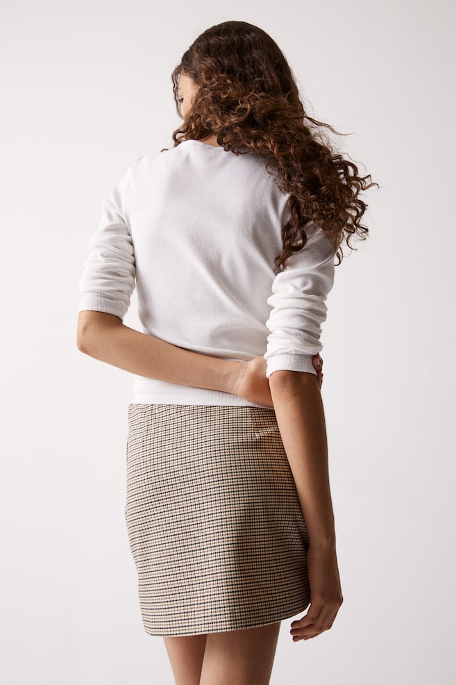 Mini skirt - Brown/Dogtooth-patterned/Black/Light beige/Checked/Grey/Snakeskin-patterned - 5