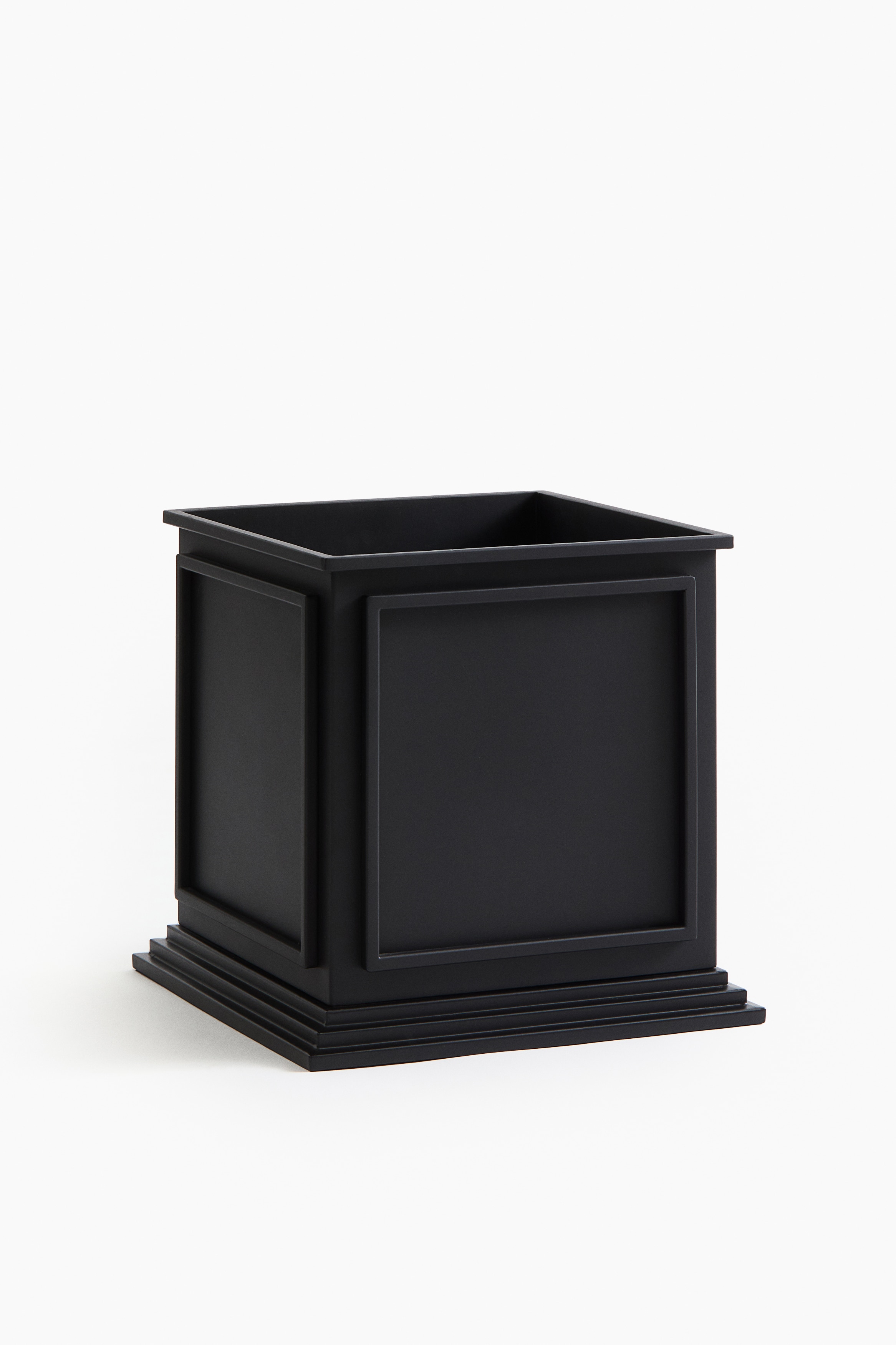 Metalowa osłona na doniczkę - Czarny