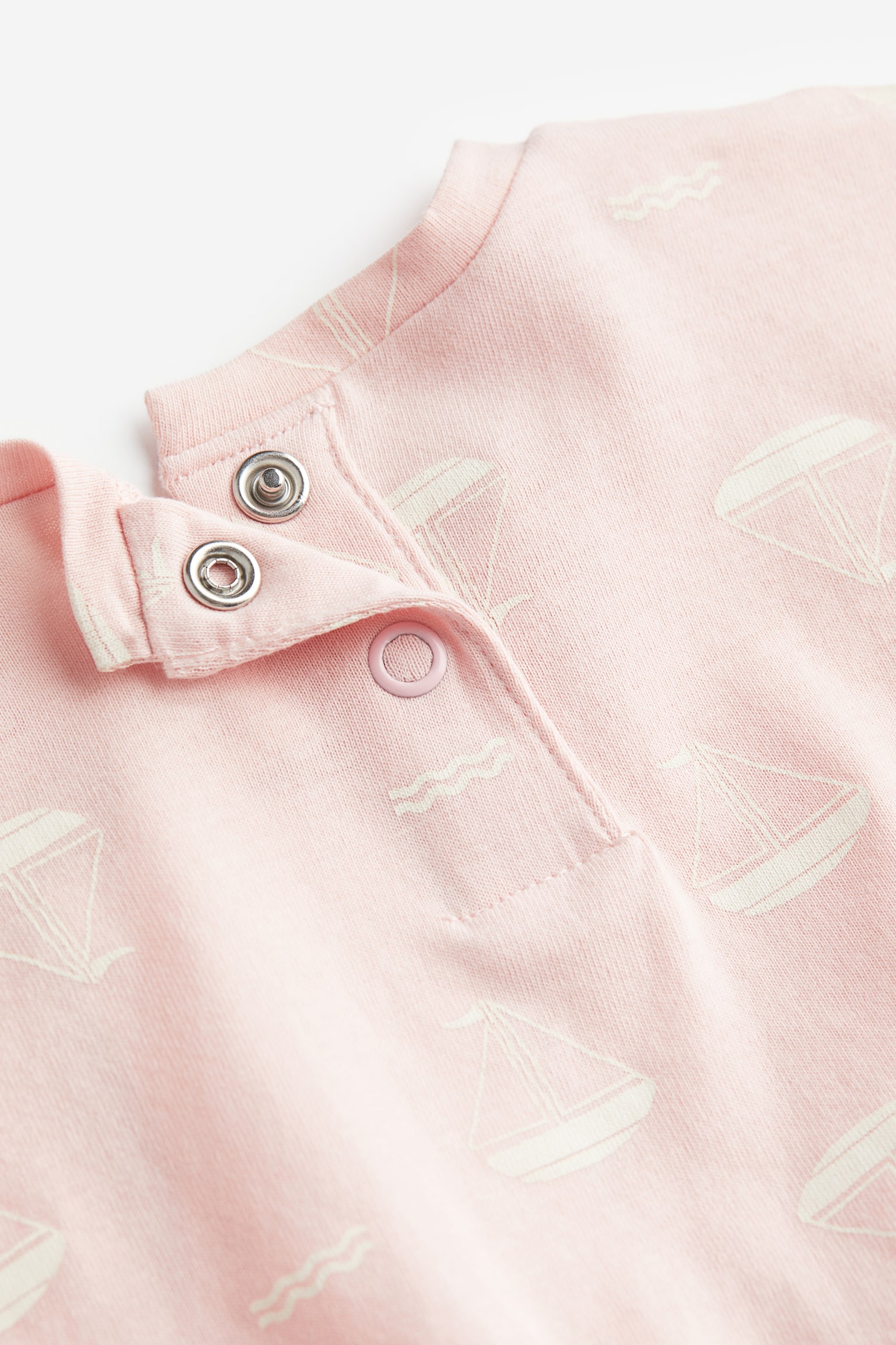 2-piece cotton set - Light pink/Boats - 2