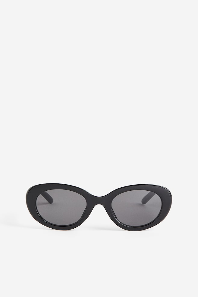 Ovale Sonnenbrille - Schwarz/Cremefarben - 2
