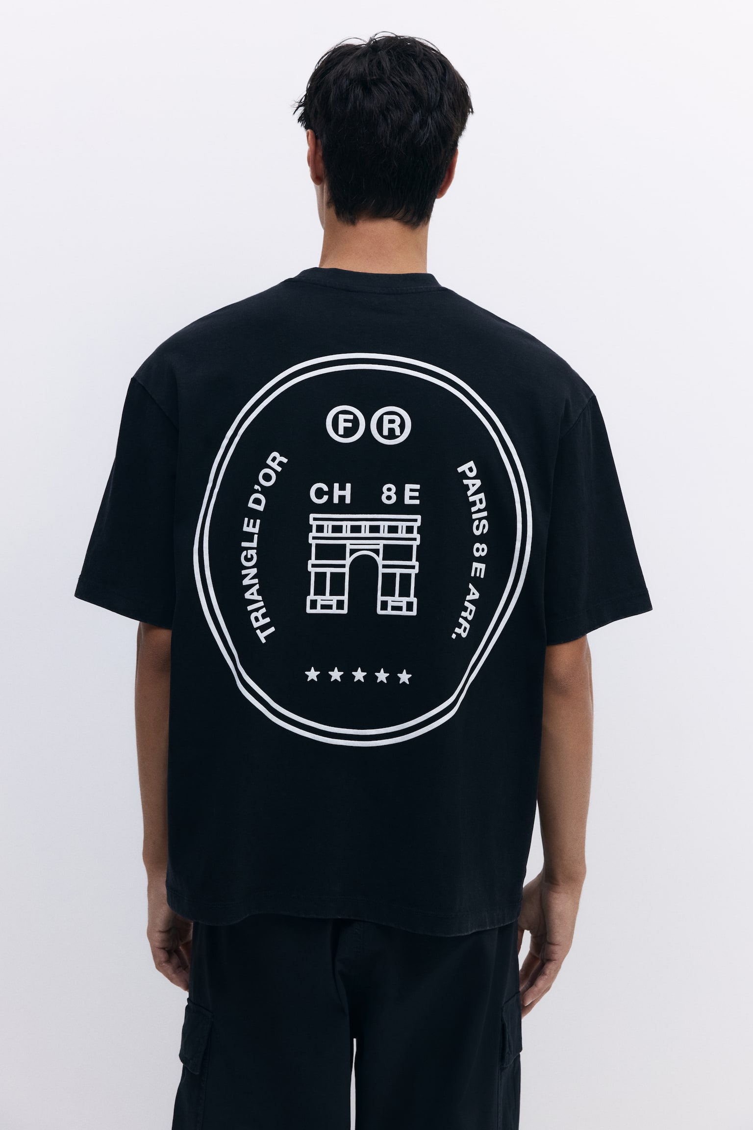 Áo thun kiểu bạc màu Loose Fit - Màu đen/Triangle d'Or - 5