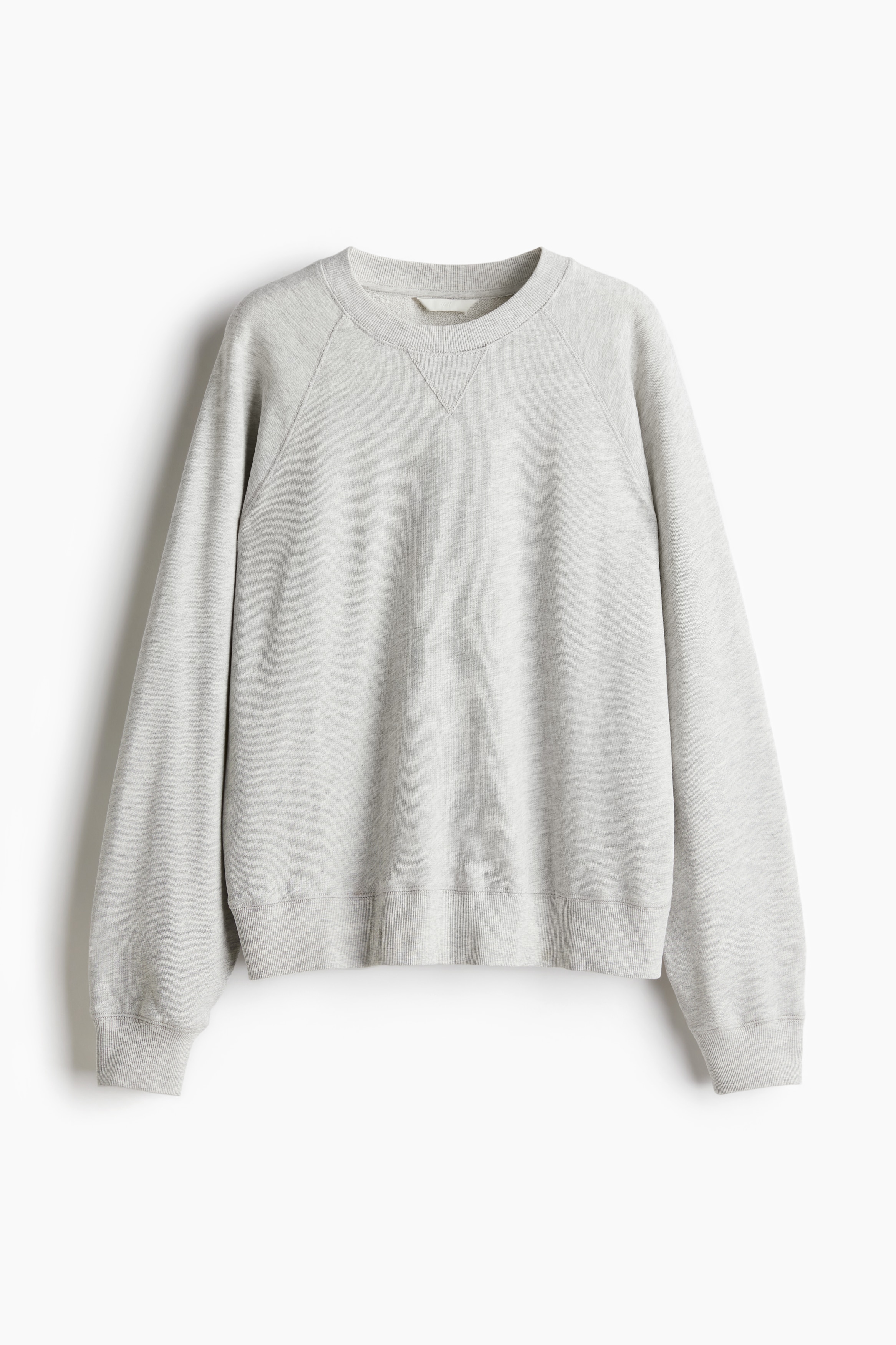 Sweatshirt - Light grey marl/Dark brown